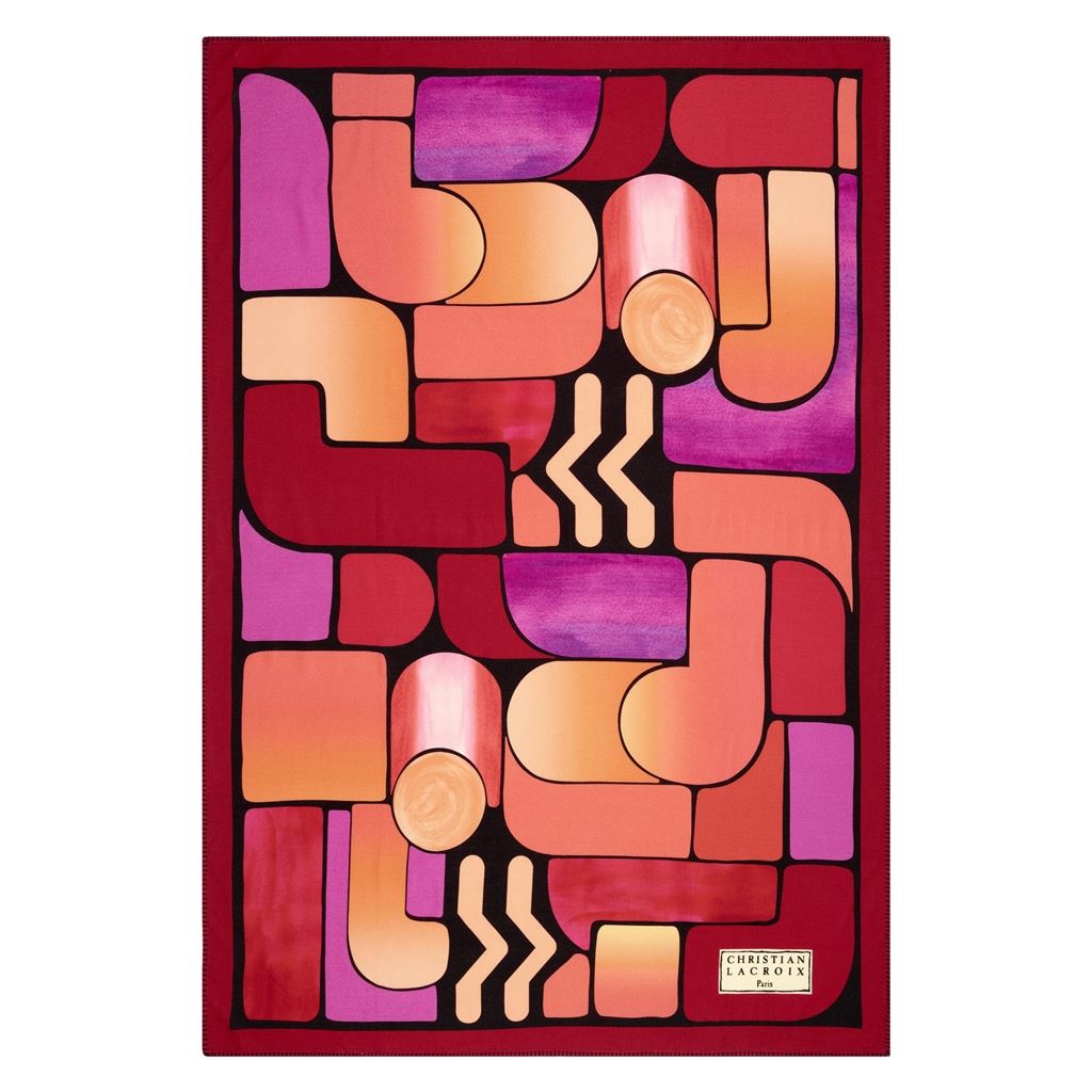 Decke GRAPHE MAGENTA aus Morino-Wolle von Christian Lacroix