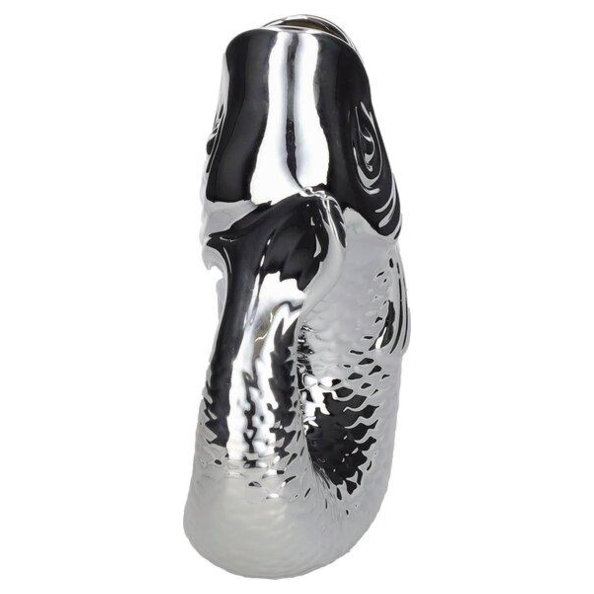 MONSIEUR CARAFON Vase L silber als maritimes Wohnaccessoire