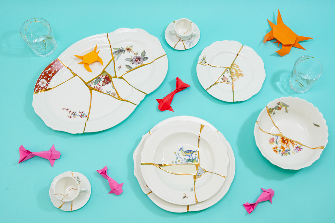 Kintsugi Suppenteller – Kunstvolles Porzellangeschirr