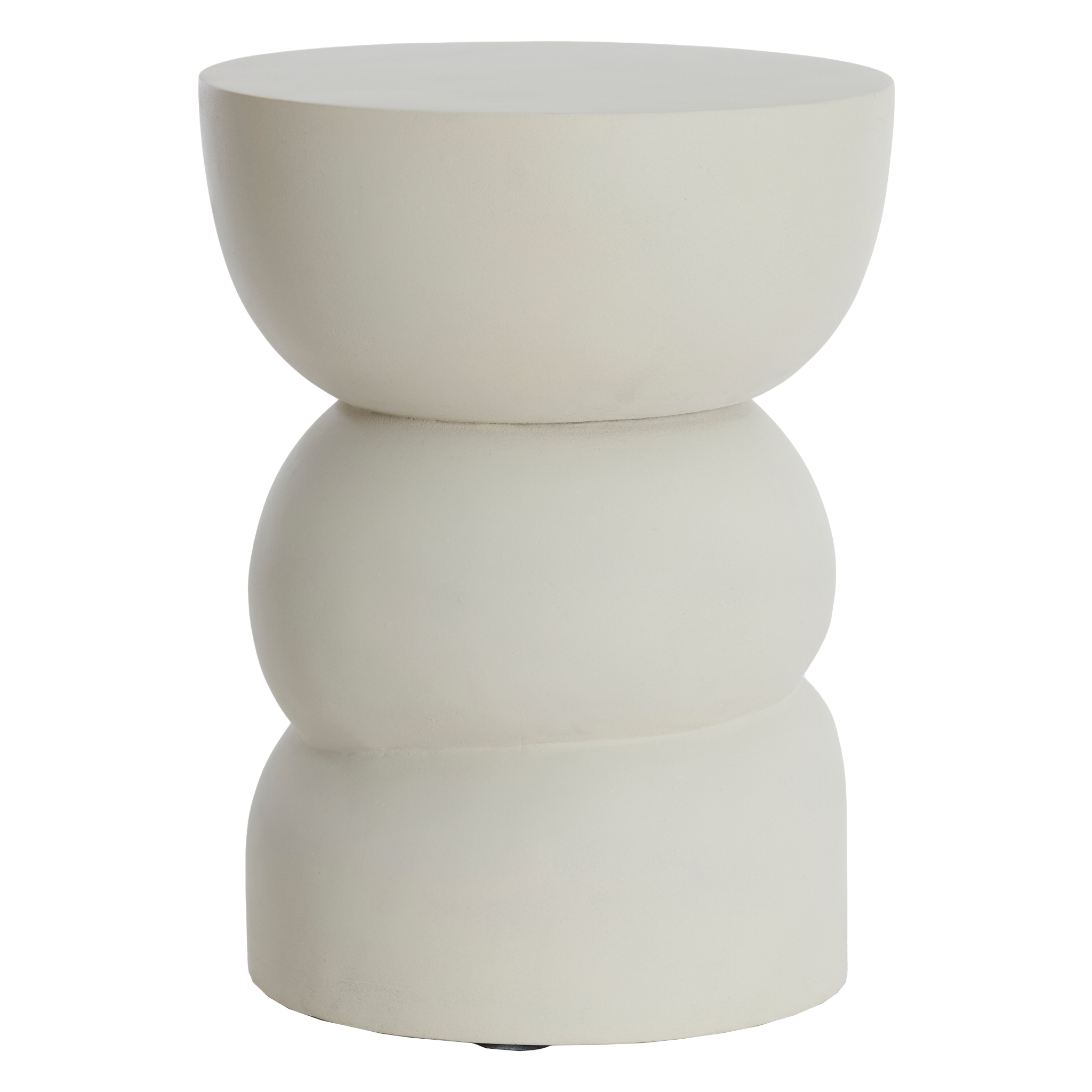 Cremefarbener Beistelltisch Ø35 cm von Light & Living