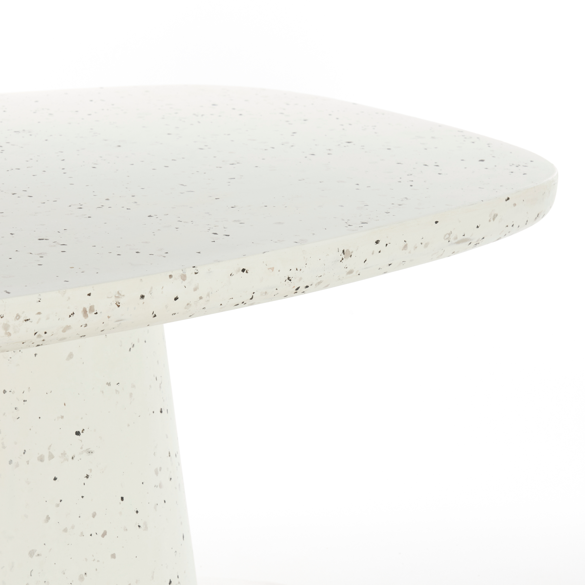 Moderner Terrazzo Couchtisch in Weiß für stilvolle Wohnzimmer.