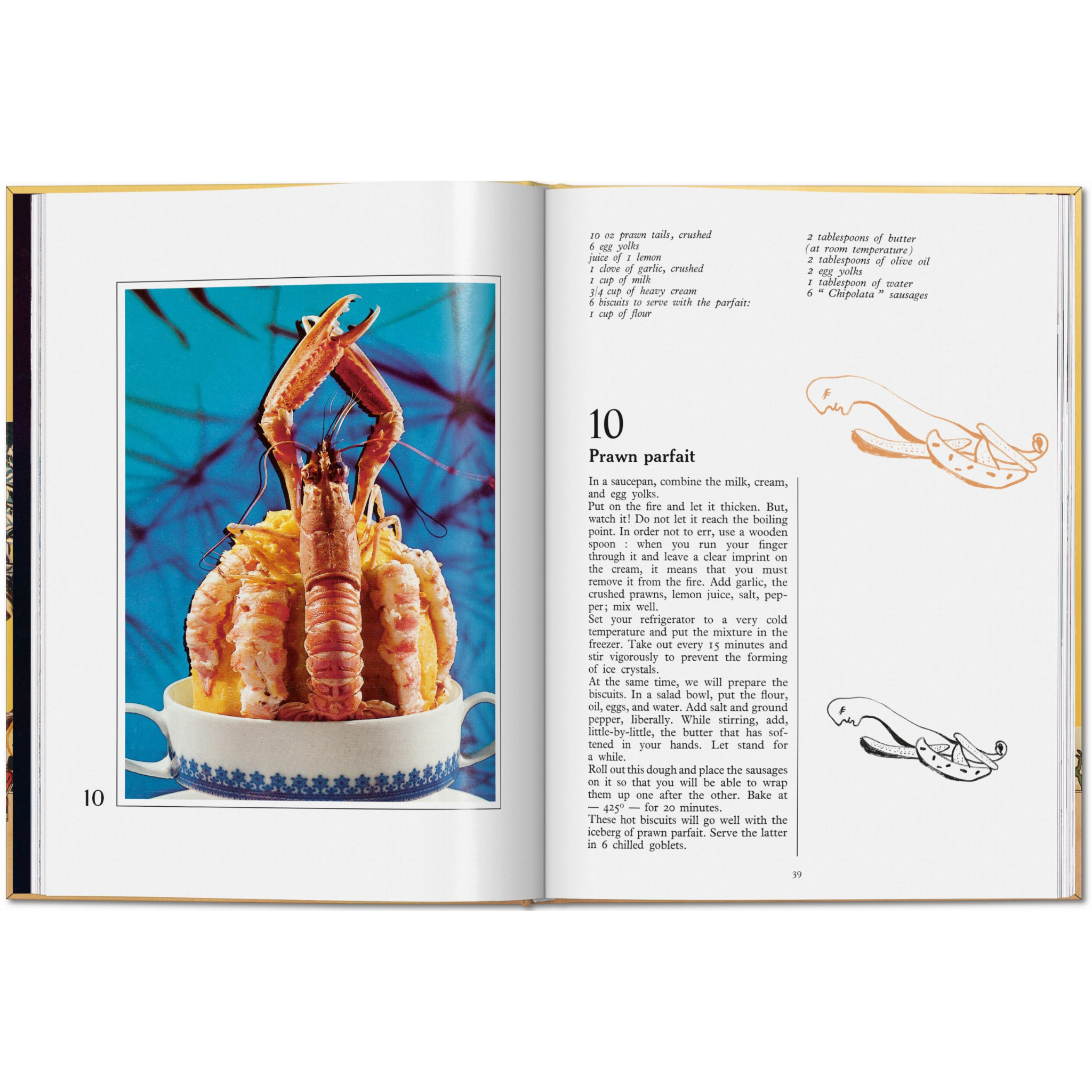 Das legendäre surrealistische Kochbuch von 1973 – Kunst, Genuss und Exzentrik vereint: Ideal für Liebhaber von Kunst, Design und gehobener Küche.