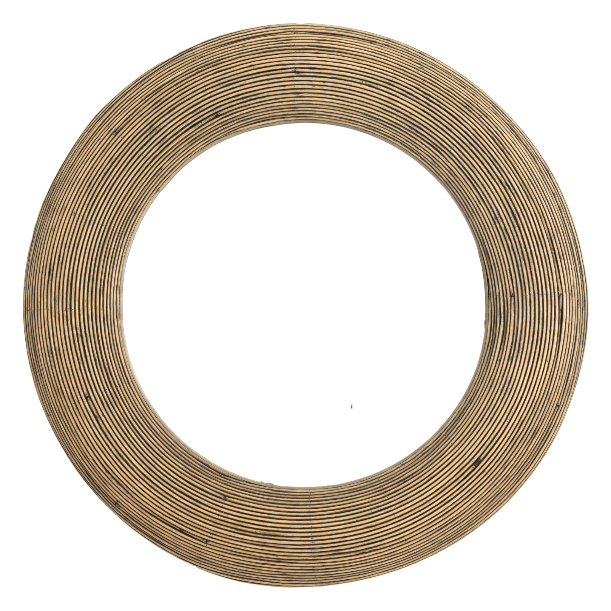 Runde Spiegel PIEDRE aus Rattan von Light & Living