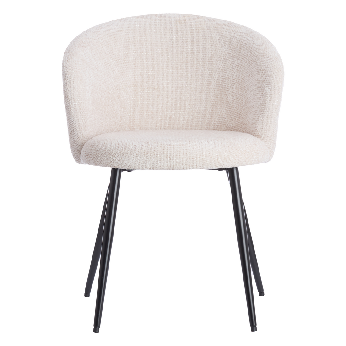 Essensstuhl RADJA Creme+Schwarz Frontansicht
