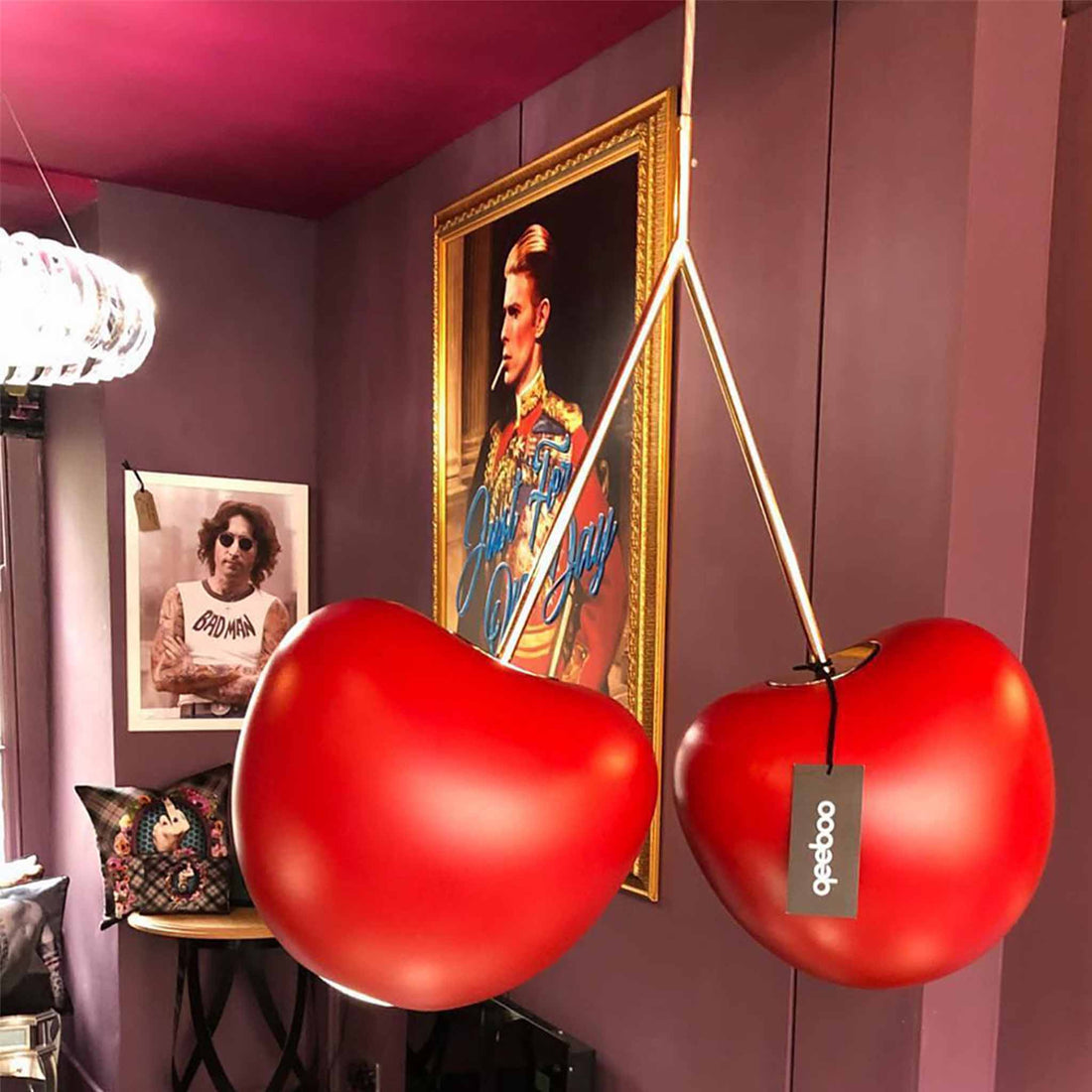 Hängeleuchte CHERRY LAMP in rot - Wohnbereich