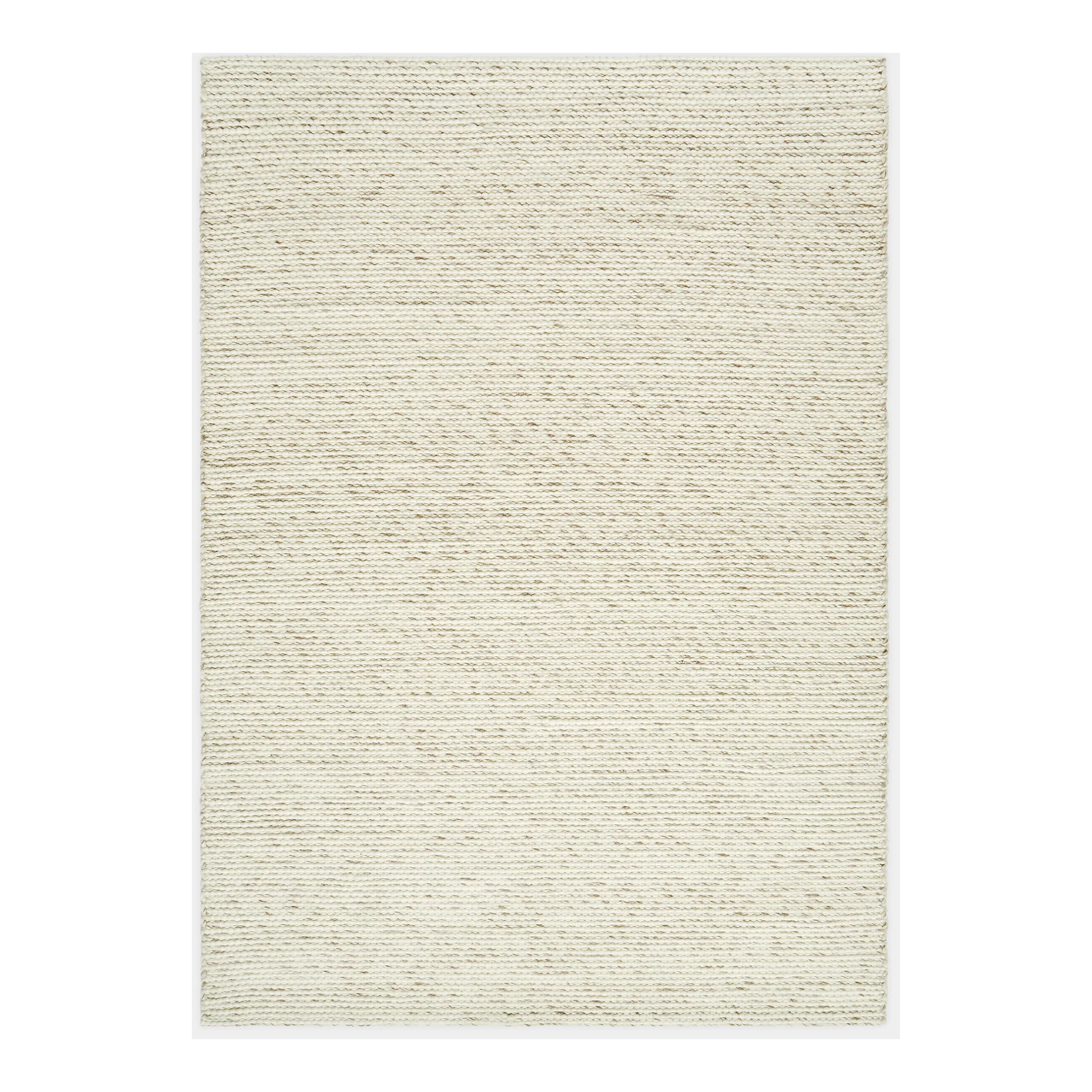 Handgewebter Extra Large Teppich aus natürlicher Wolle und Baumwolle. Zweifarbige Textur, entworfen in London und gefertigt in Nordindien vom Tom Dixon