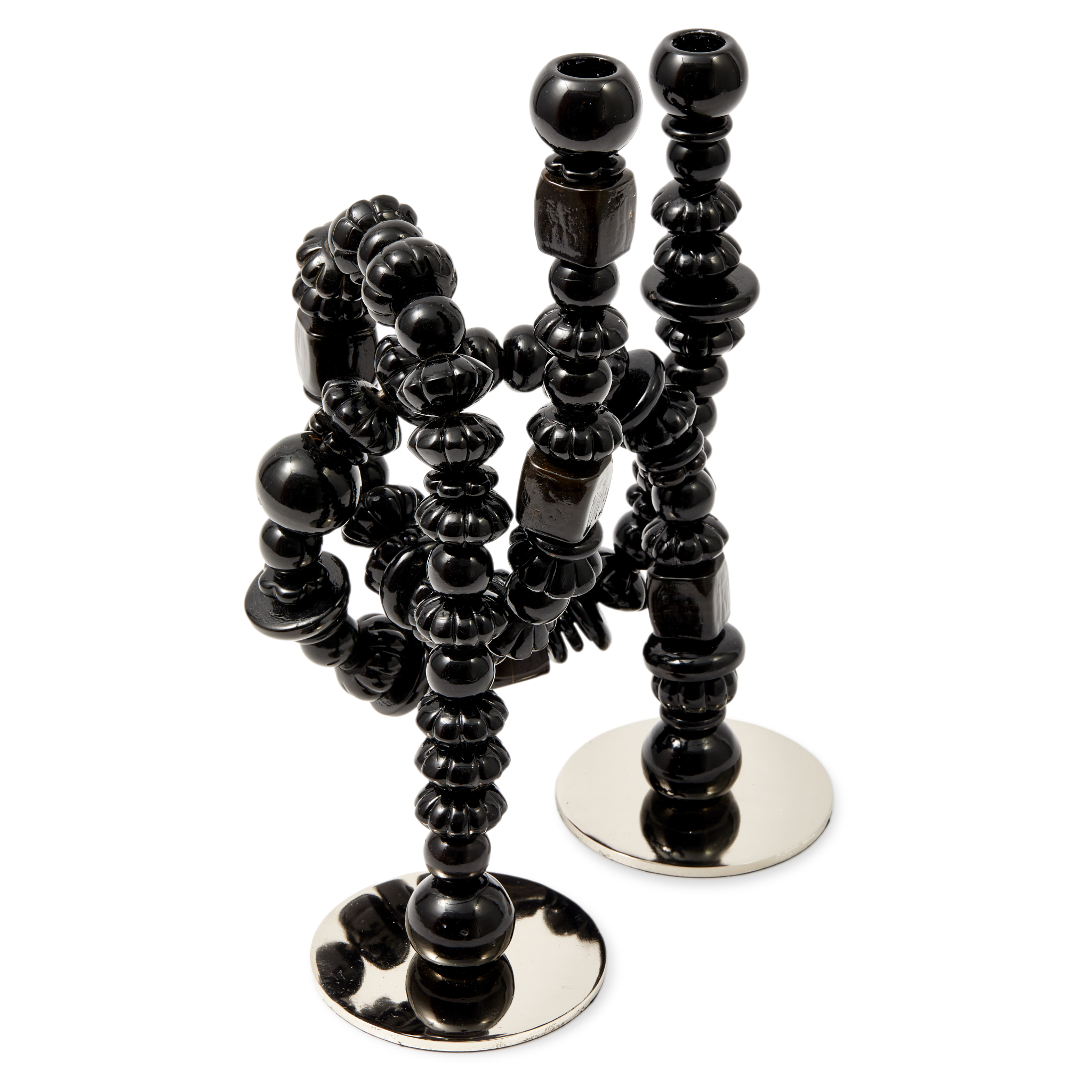 Pols Potten Beads-Kerzenhalter mit Glasperlen und Metallbasis