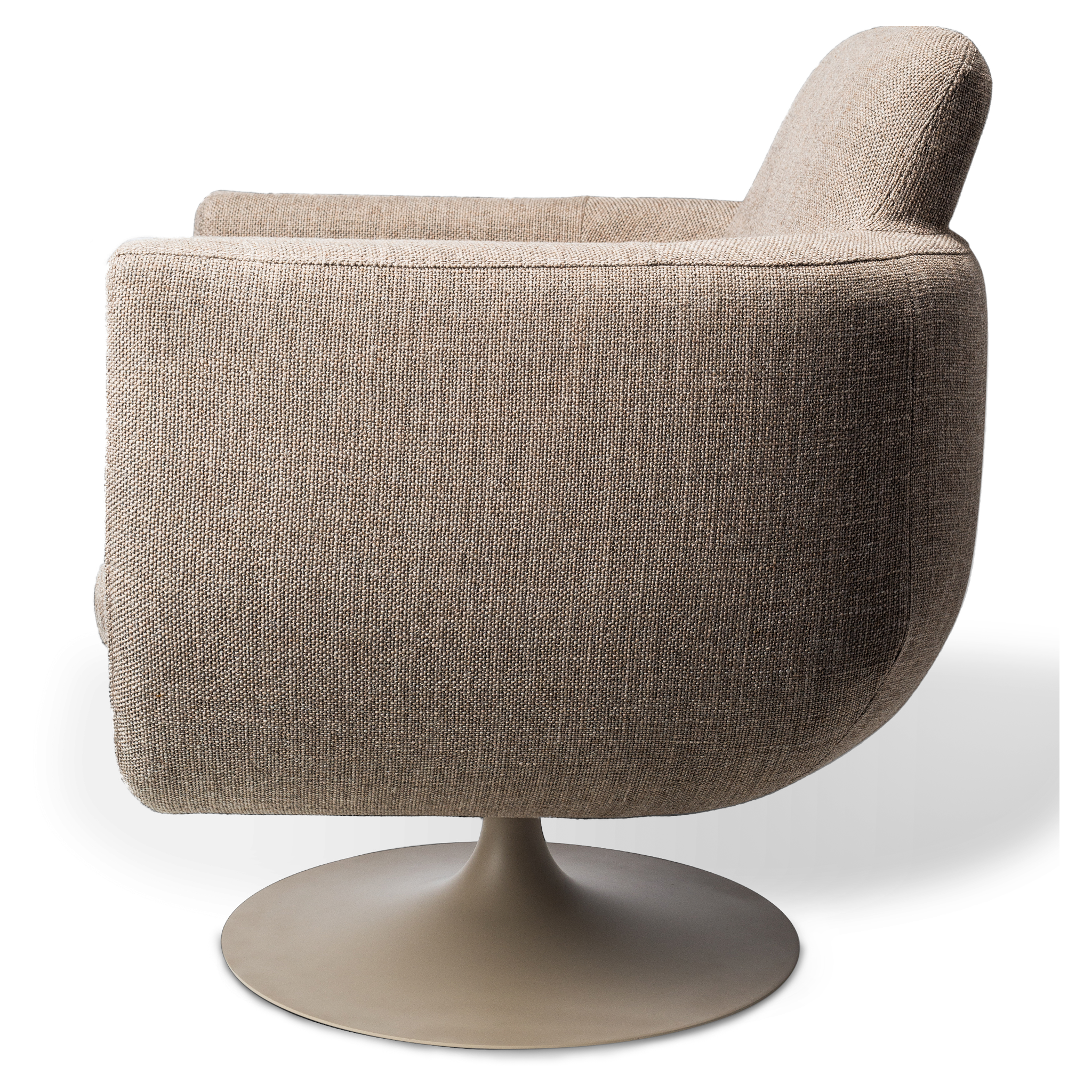 Beige gepolsterter Drehstuhl