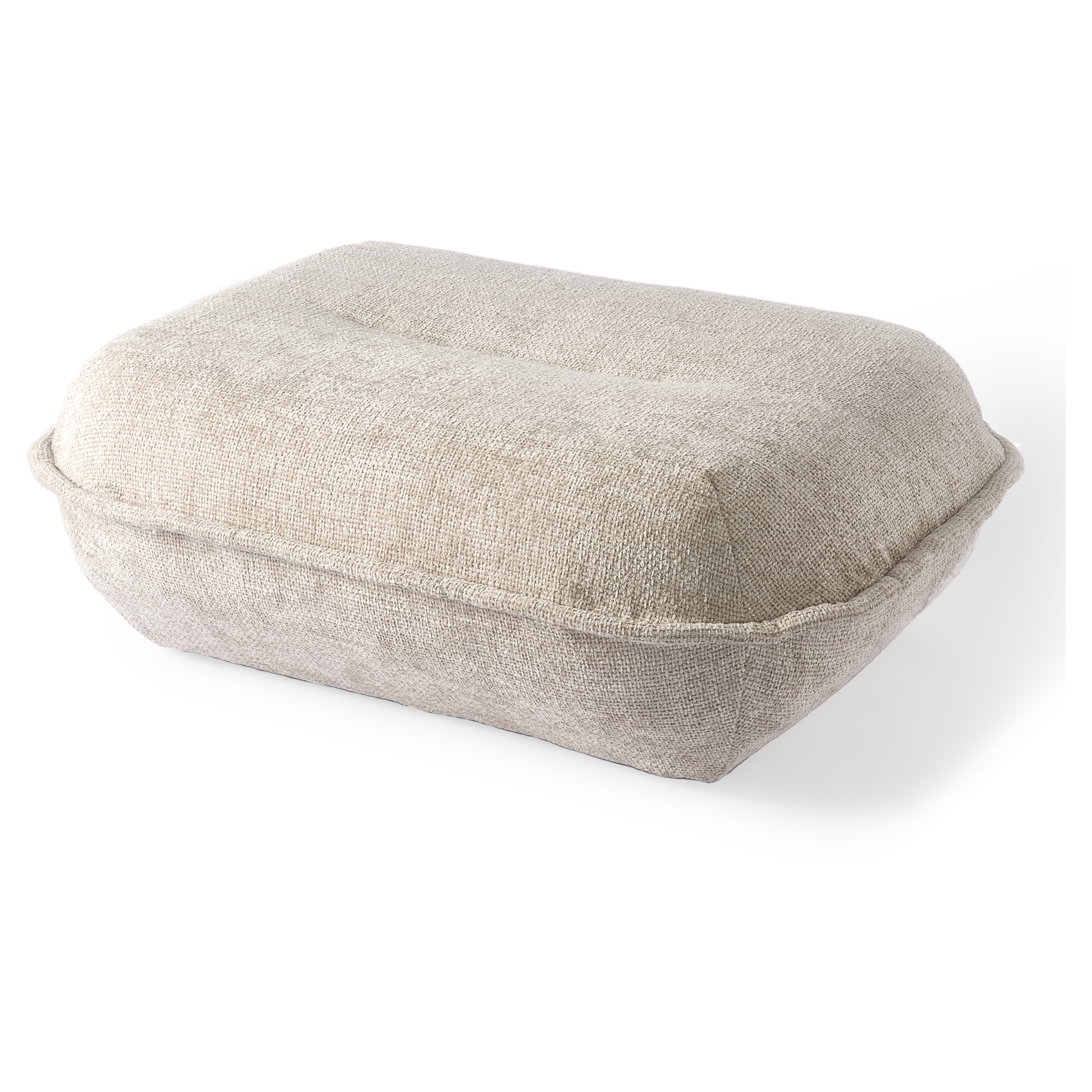 Vielseitiger Puff Pouf von Pols Potten in neutraler Cremefarbe