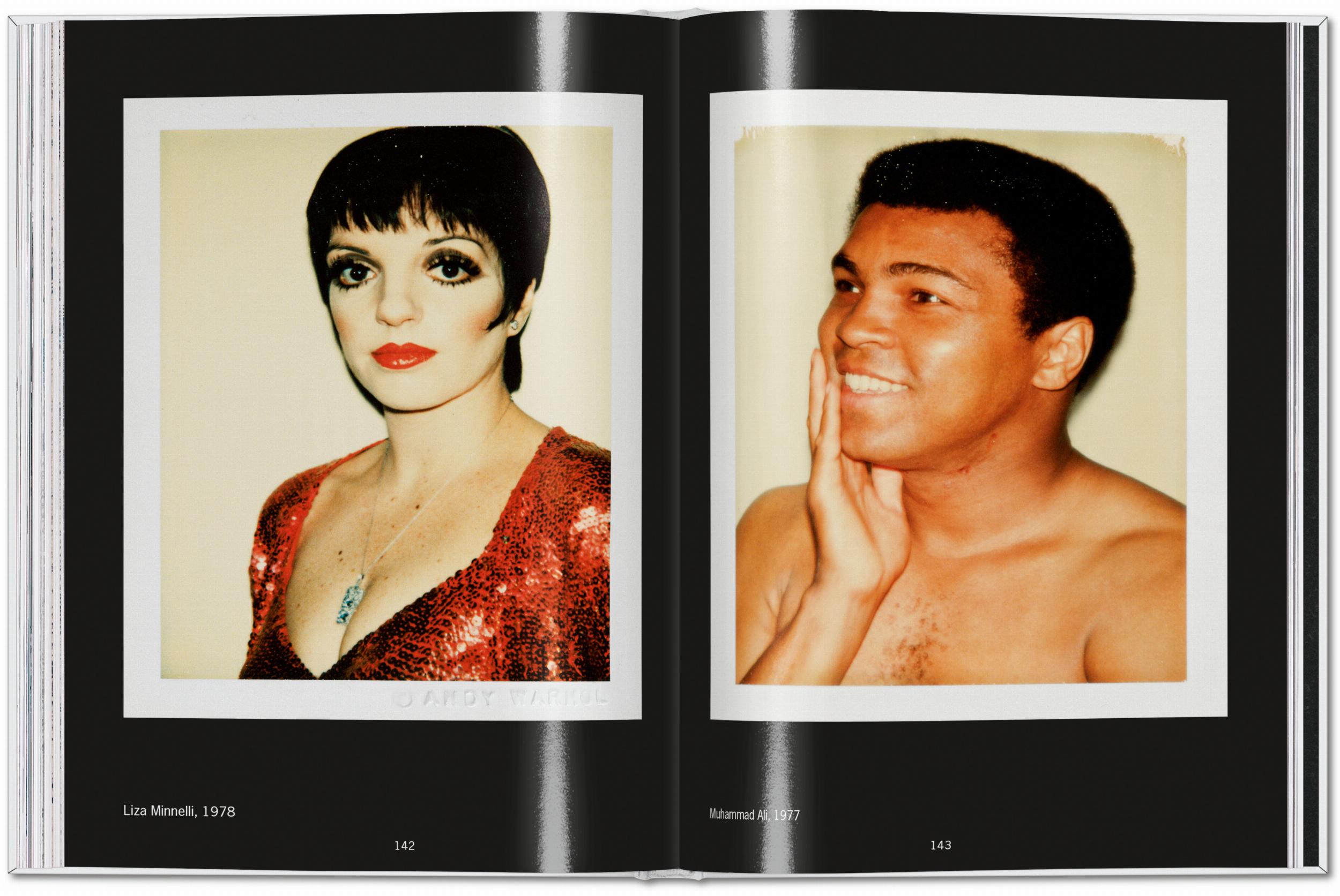 Porträts von Berühmtheiten wie Mick Jagger, Alfred Hitchcock, Jack Nicholson, Yves Saint Laurent, Pelé und Debbie Harry