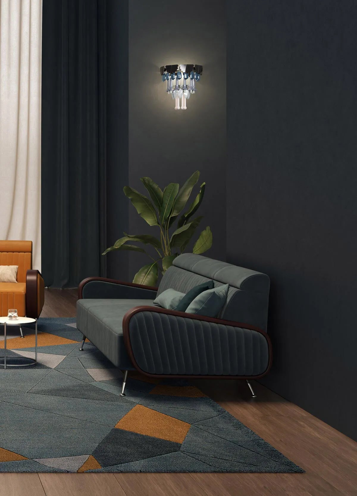 Lladró SEASONS WALL SCONCE – WINTER mit kunstvollen Porzellan-Elementen