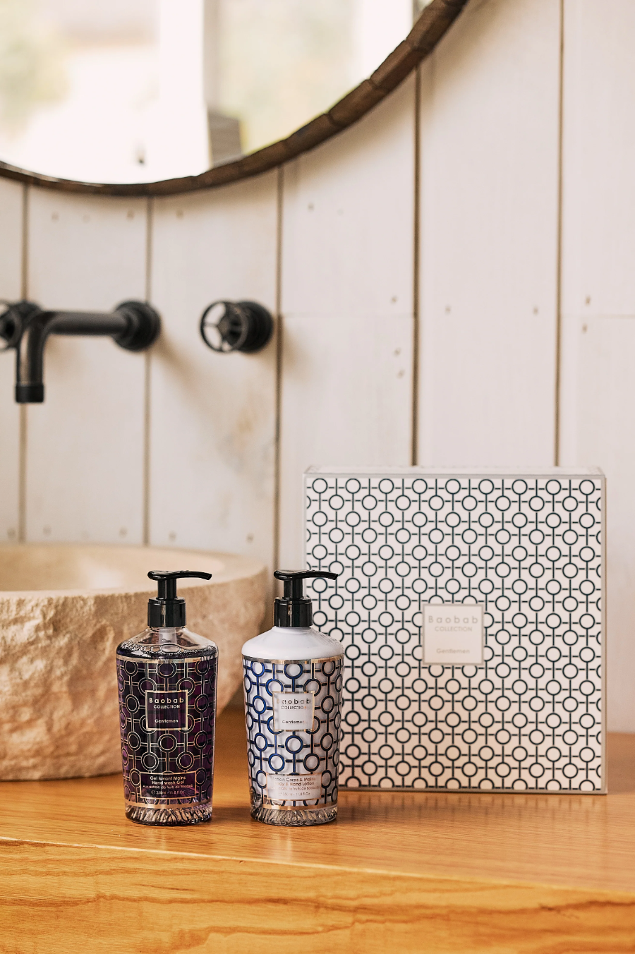 Badezimmer - Geschenkbox "GENTLEMEN" - Lotion und Reinigungsgel von Baobab Collection