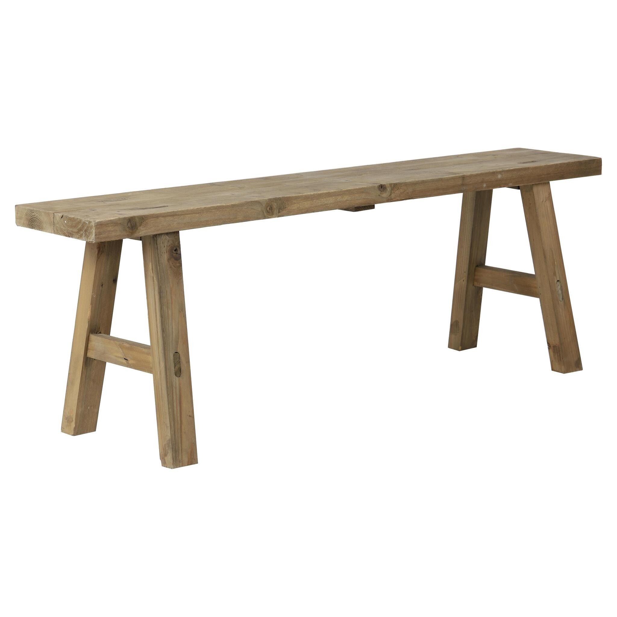 Naturholzbank SAFANE mit schmalem rechteckigem Design von Light & Living