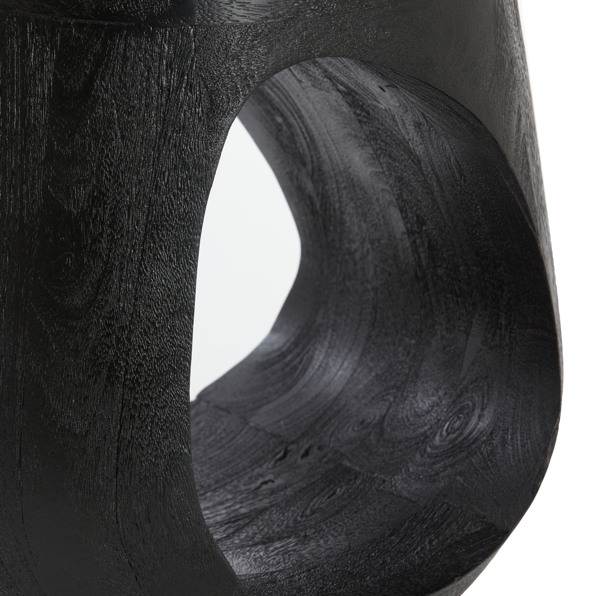 Schwarzer Holztisch PARALIA, modern und minimalistisch.