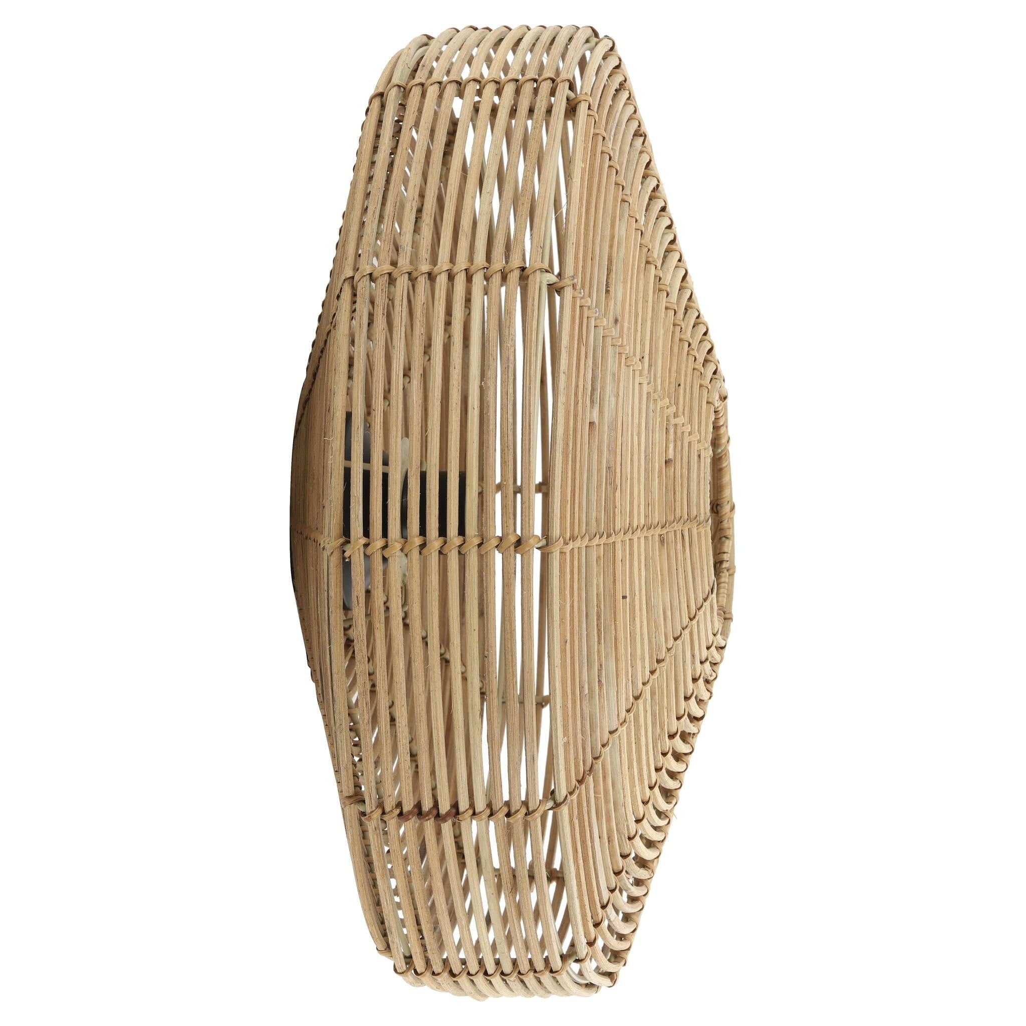Wandleuchte Ø51x21 cm MATAKA Rattan naturell im modernen Look