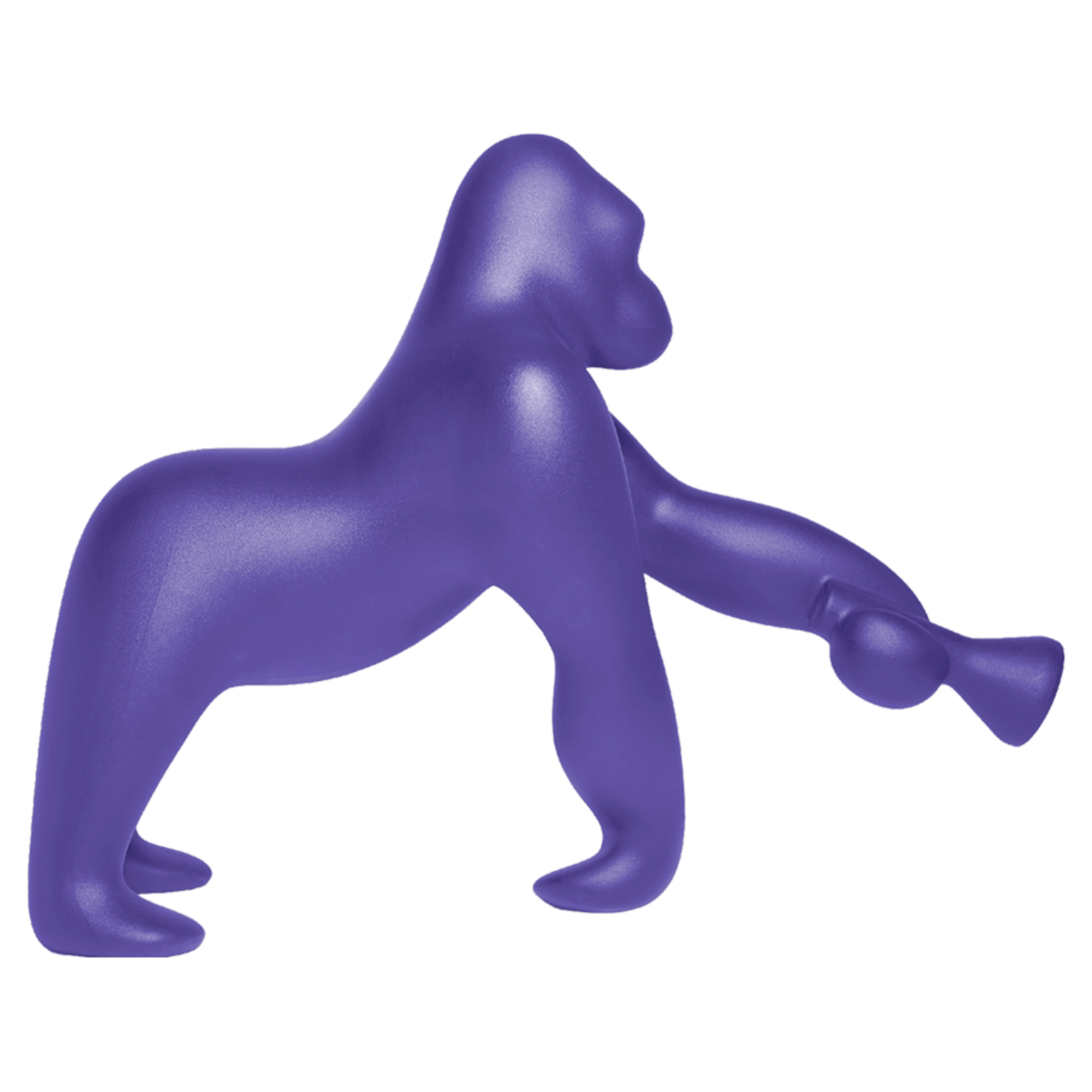 Detailaufnahme der violetten KONG Leuchte mit flexiblem Arm