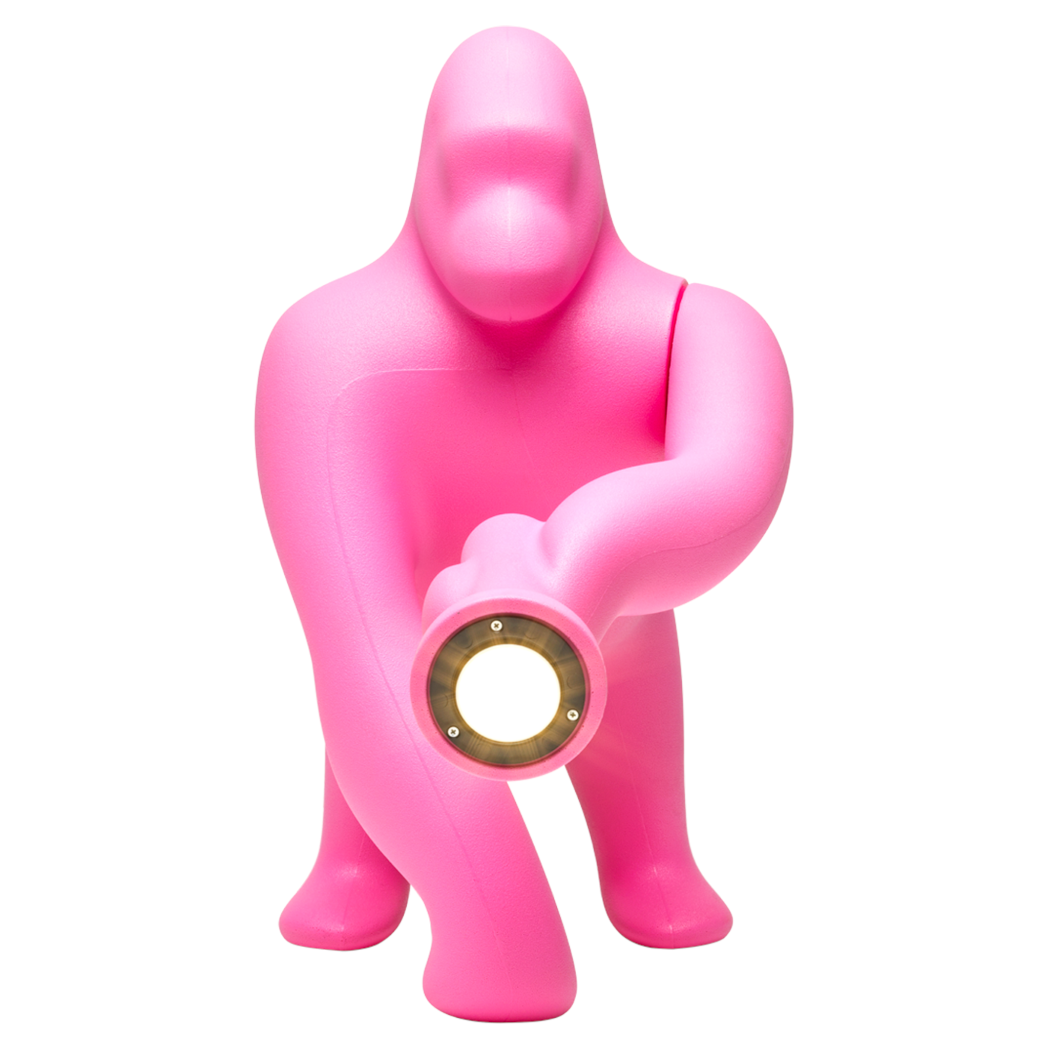 Designlampe KONG in auffälligem Pink als skulpturales Statement