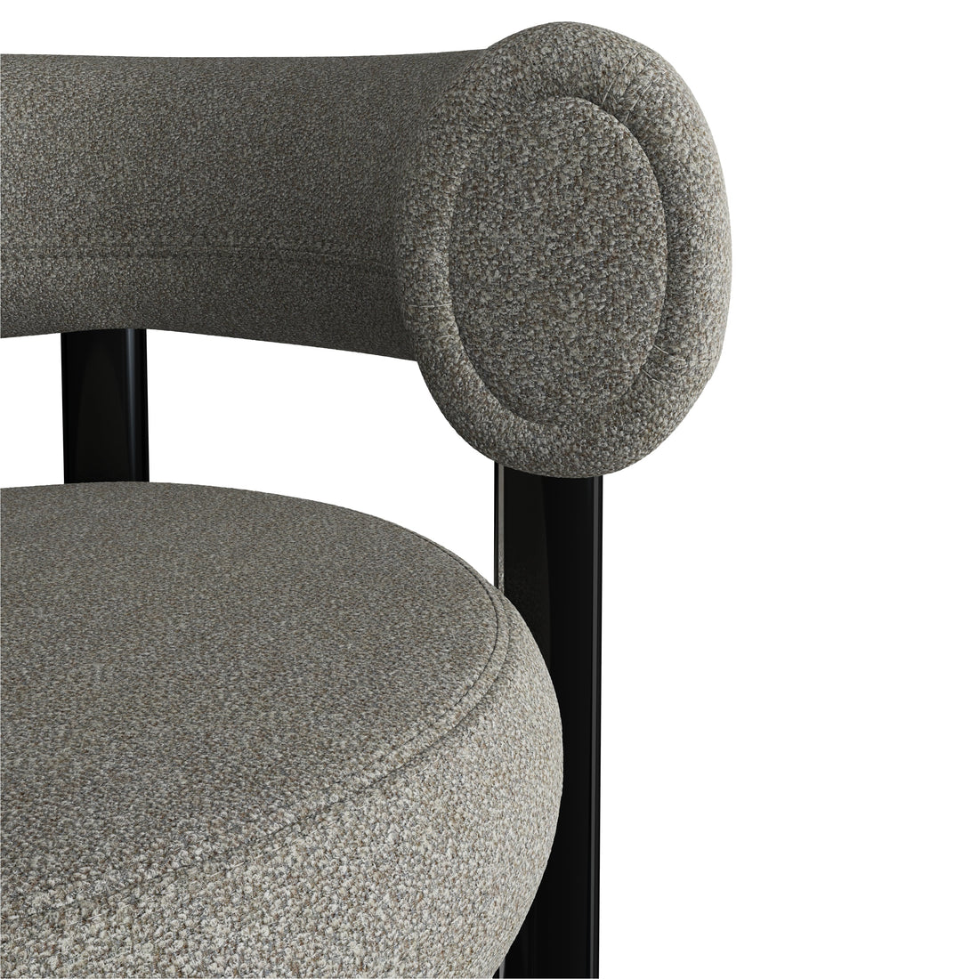 Fat 75cm Bar Stool – Bouclé Alpine Clay