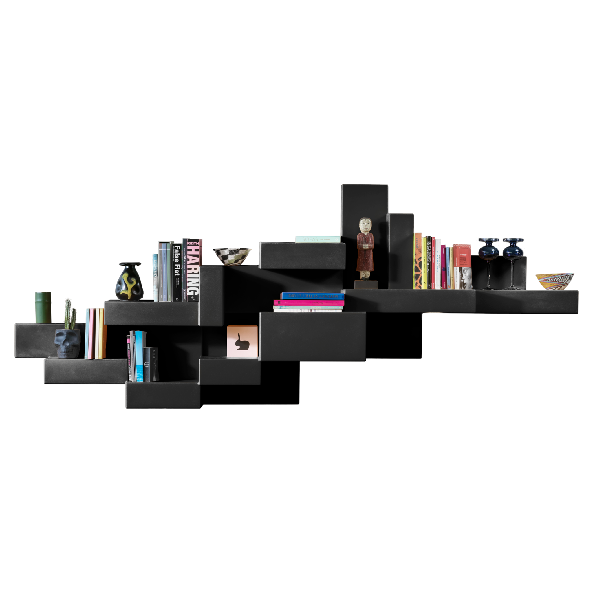 Designregal in Schwarz – modernes Statement aus Polyethylen