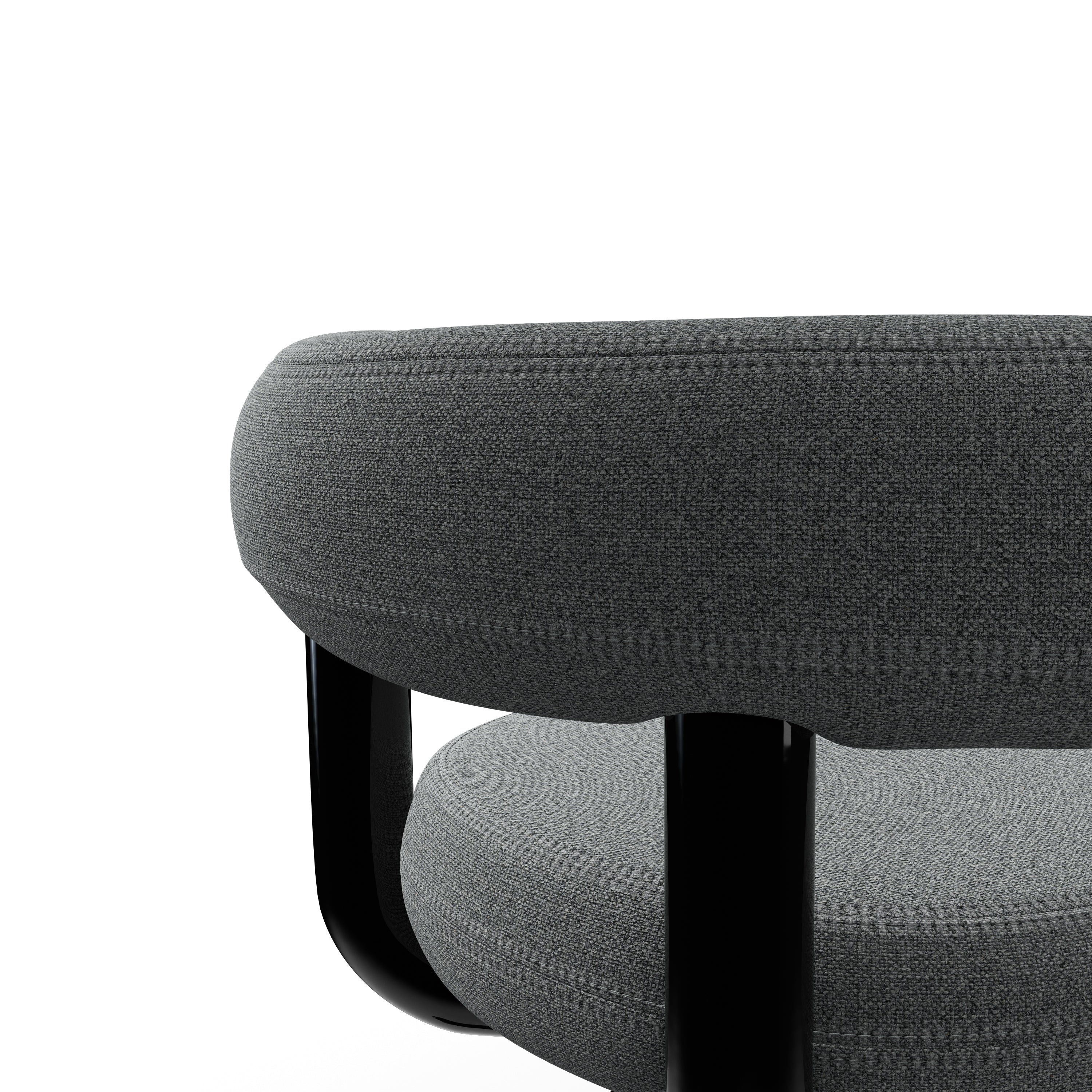 Fat Work Chair – Mid Grey fabric (Kvadrat Hallingdal 65)