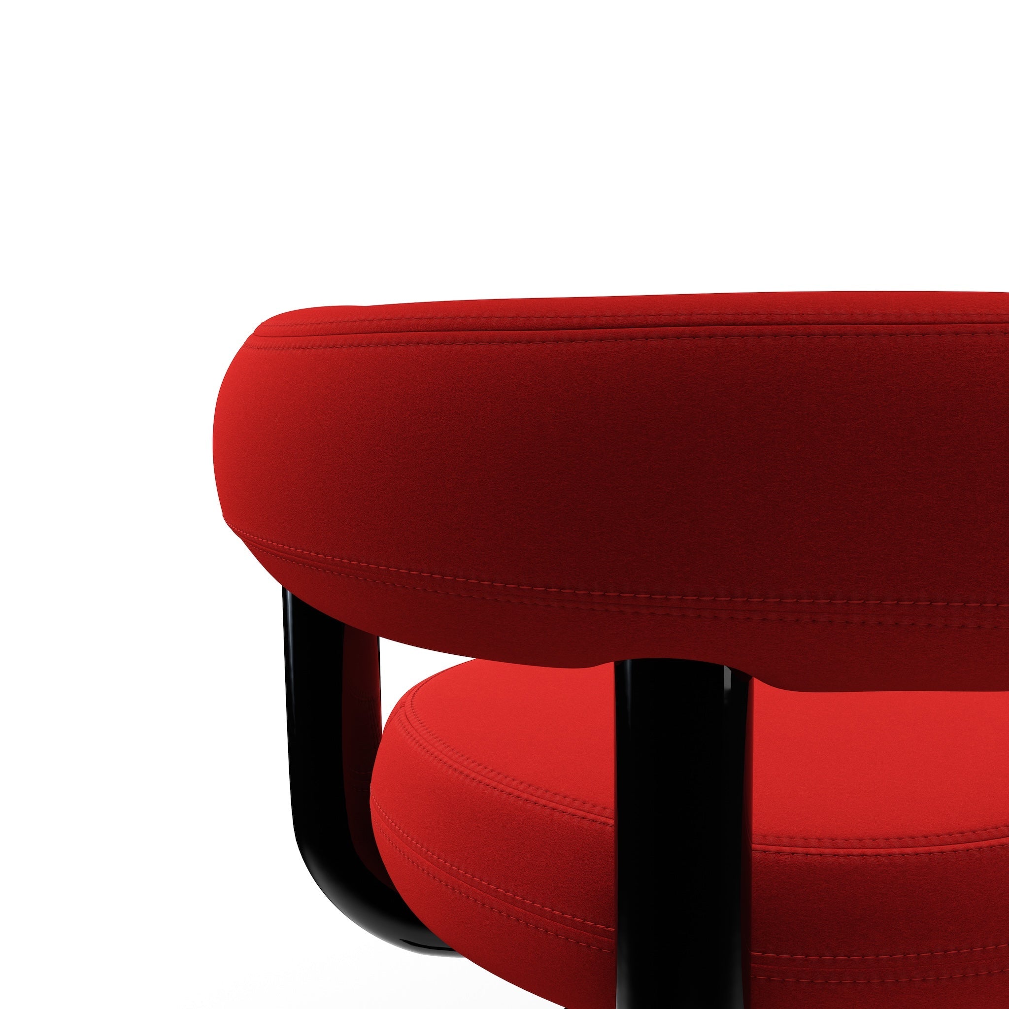 Fat Work Chair – Orange Red Stoff (Kvadrat Hero 2) von Tom Dixon