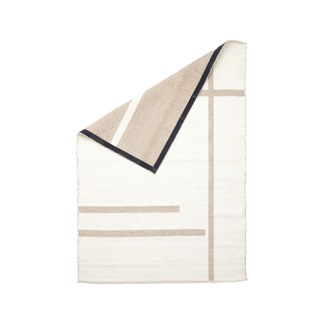 Heller Naturteppich aus Wolle und Jute