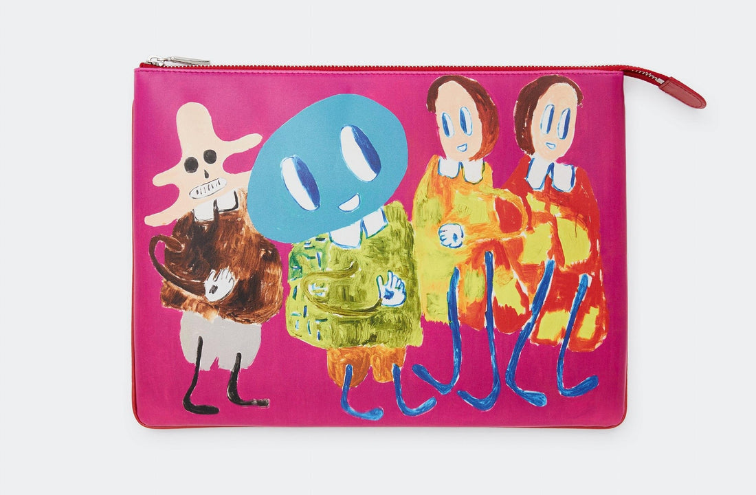 Kunstvolle Mikrofaser-Tasche Taschen Pouch. André Butzer