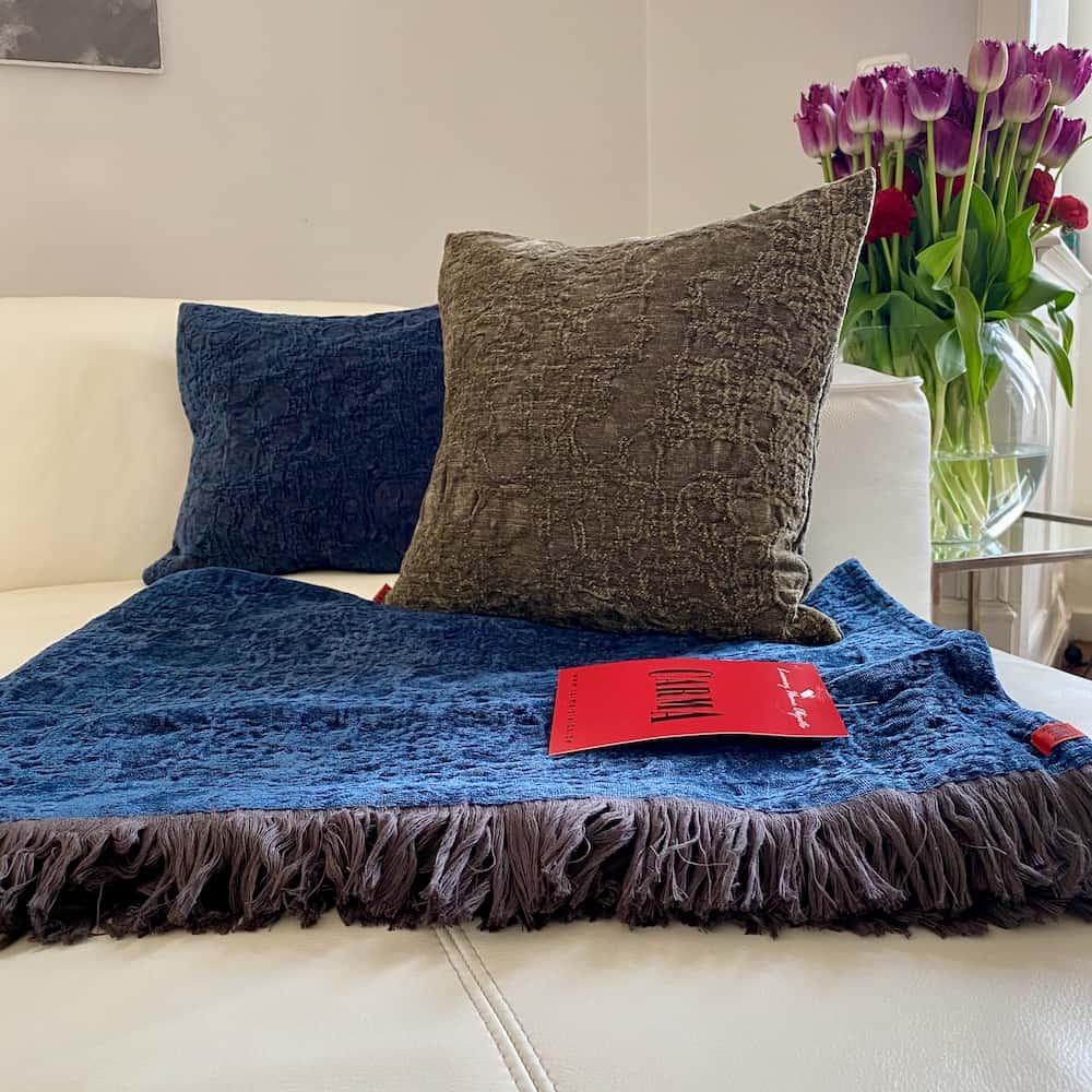 Plaid & Kissen ROMA denim blau