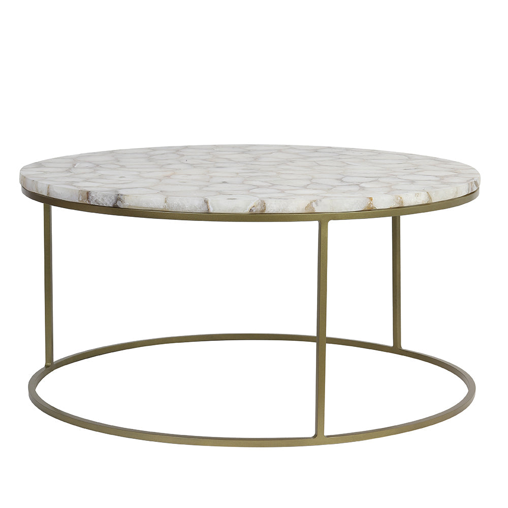 Couchtisch AXAT aus dem Stein Achat in antik-bronze von Light & Living
