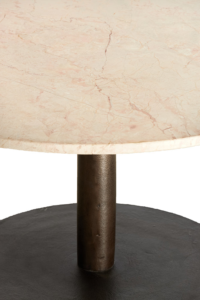 Couchtisch PAZO in sand-pink und dunkelbraun von Light & Living