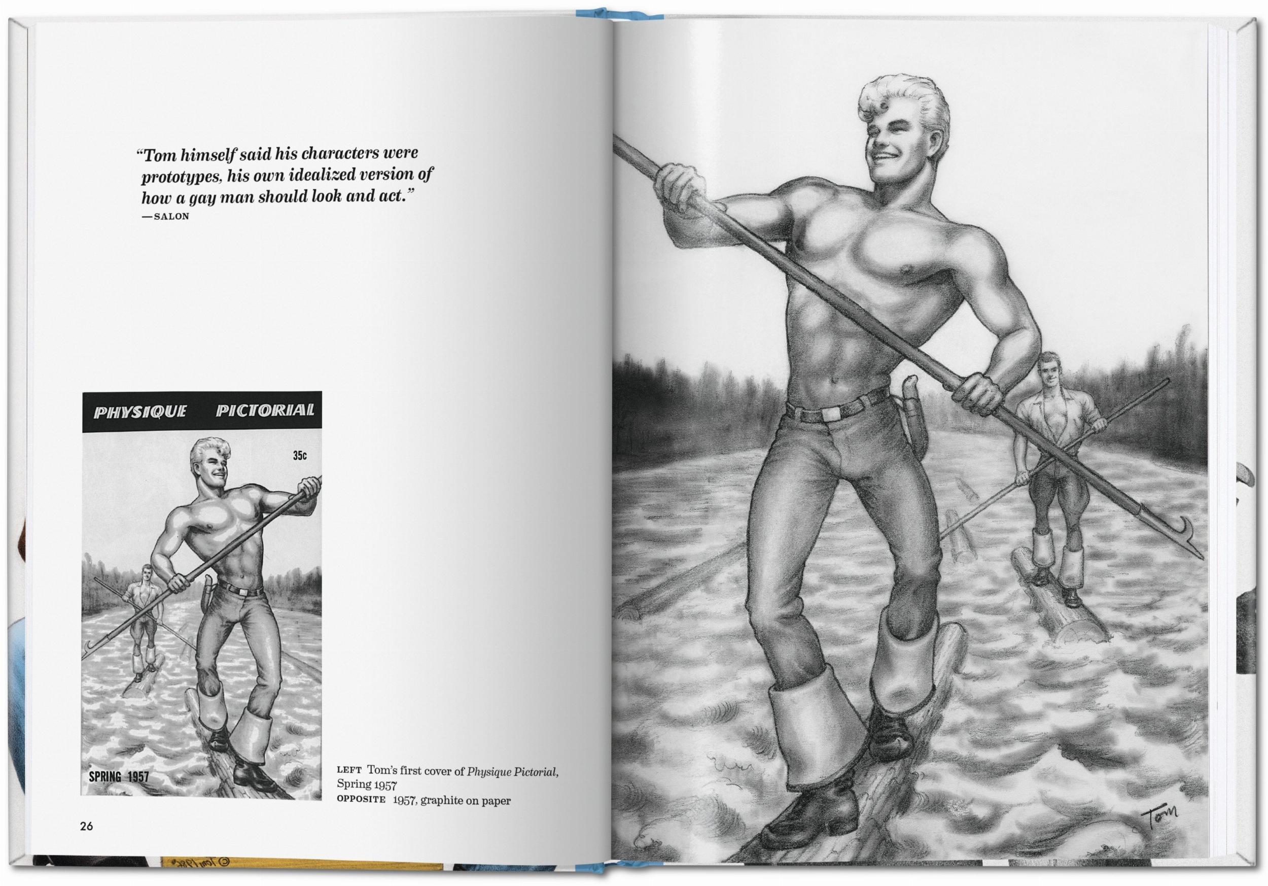 Darstellung von Cowboy, Trucker und Holzfäller Figuren aus der Kunst von Tom of Finland