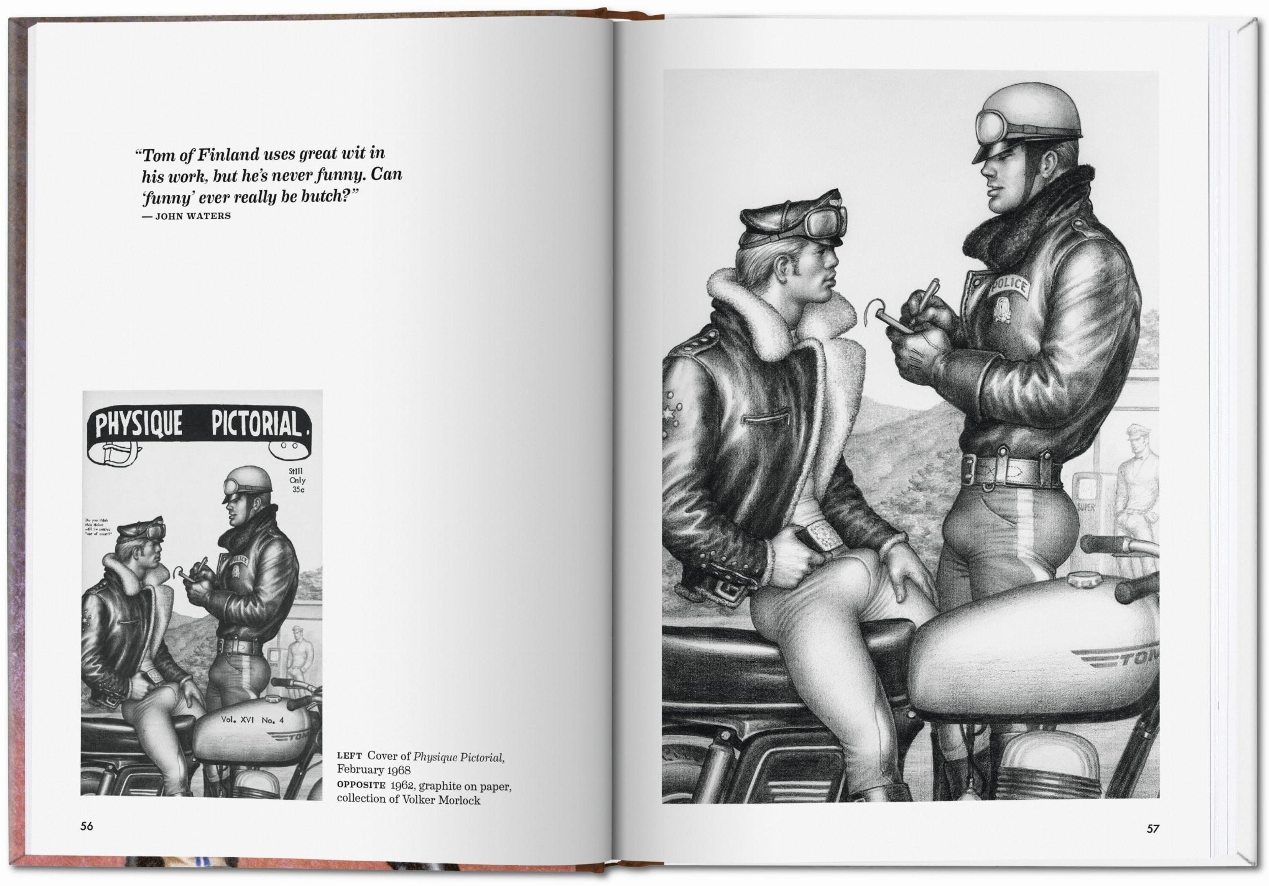 Szene zwischen Polizist und Kriminellem in der Kunstwelt von Tom of Finland