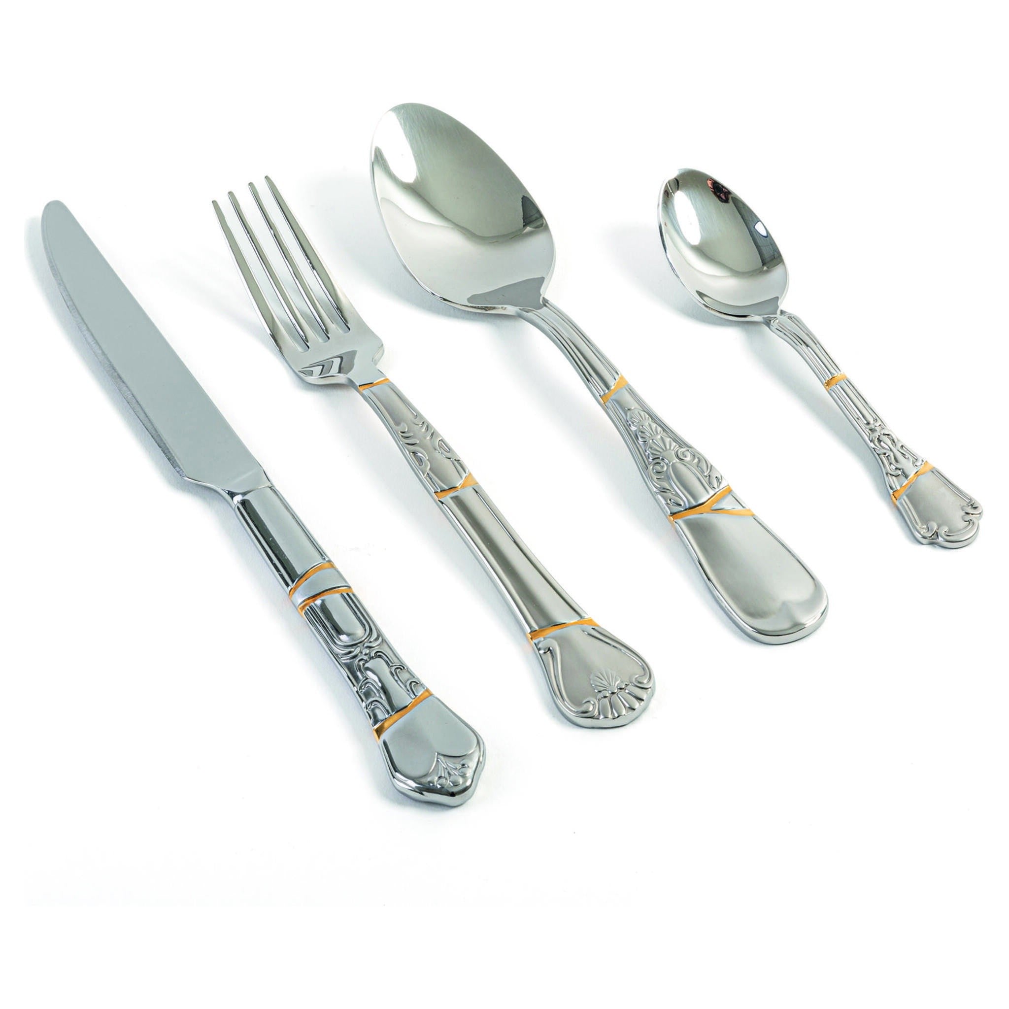 Kintsugi Cutlery Besteckset mit Goldakzenten für Designliebhaber