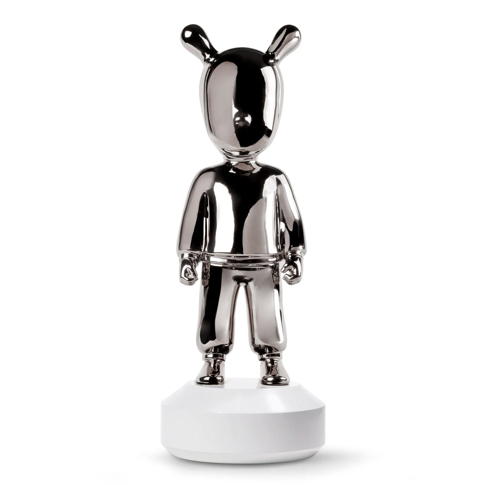 Deko Skulptur THE GUEST der Marke Lladró in Metallic Silber large