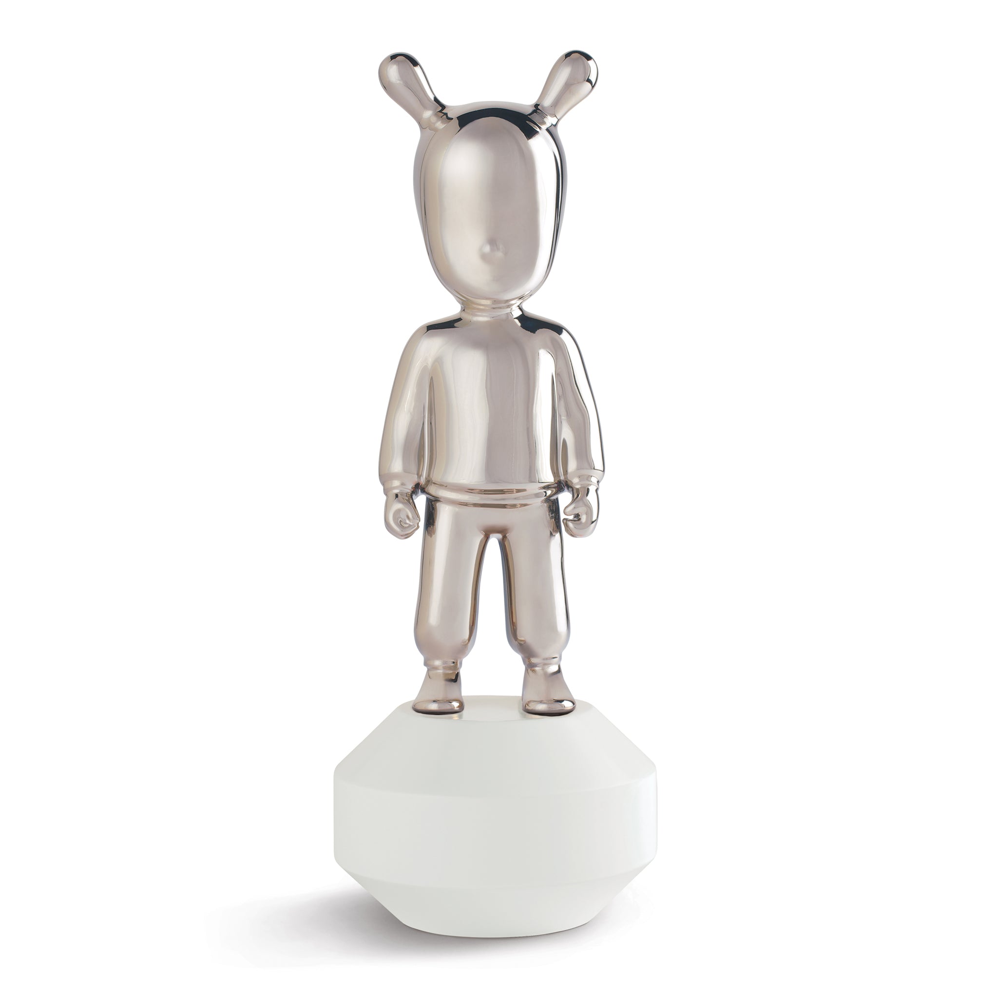 Deko Skulptur THE GUEST der Marke Lladró in Metallic Silber small