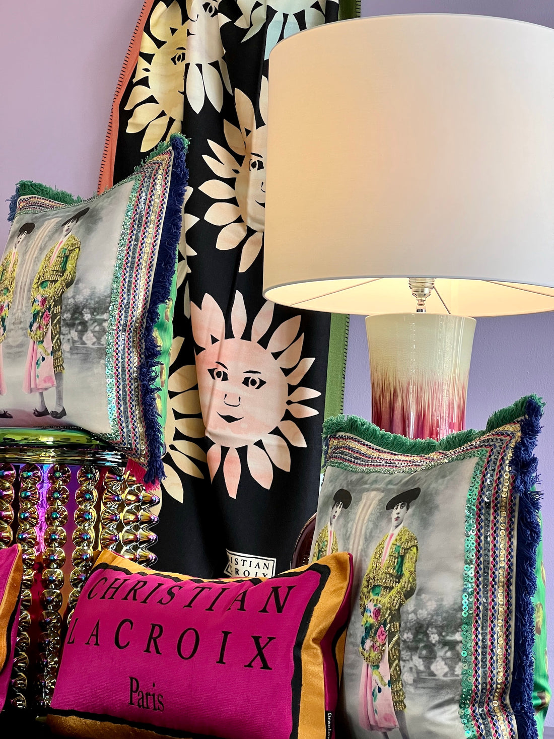 Cojín de raso TORERO TWINS Mosaique 50x50 cm