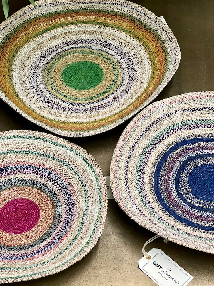 Juego de cuencos decorativos Boathouse 3 piezas, algas marinas