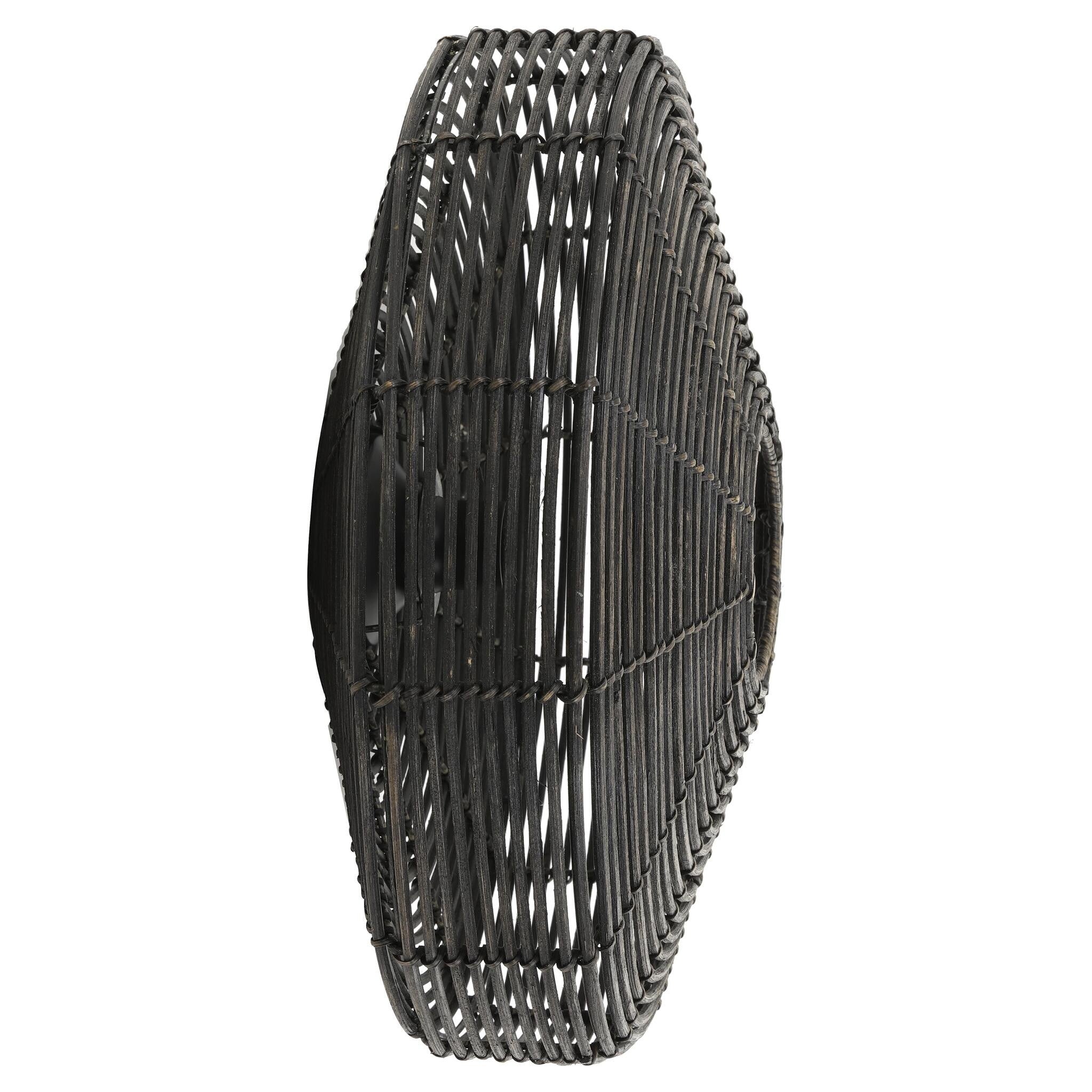 Wandleuchte Ø51x21 cm MATAKA Rattan dunkel braun an Wand