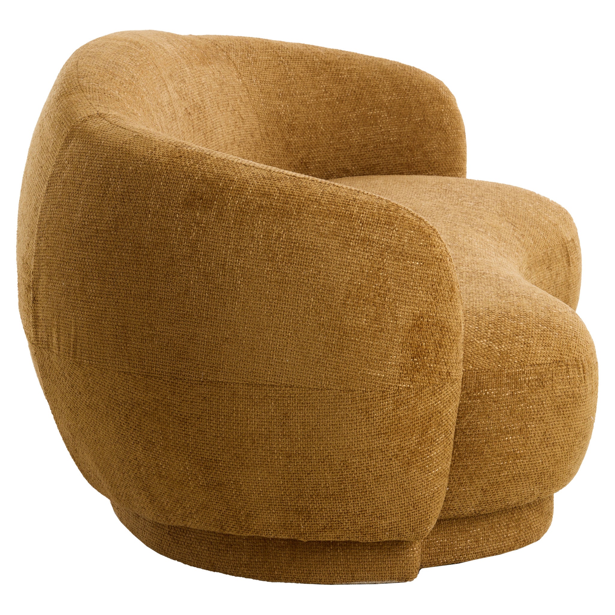 Kompakte Couch für Wohnzimmer oder Lounge-Bereich in Ocker