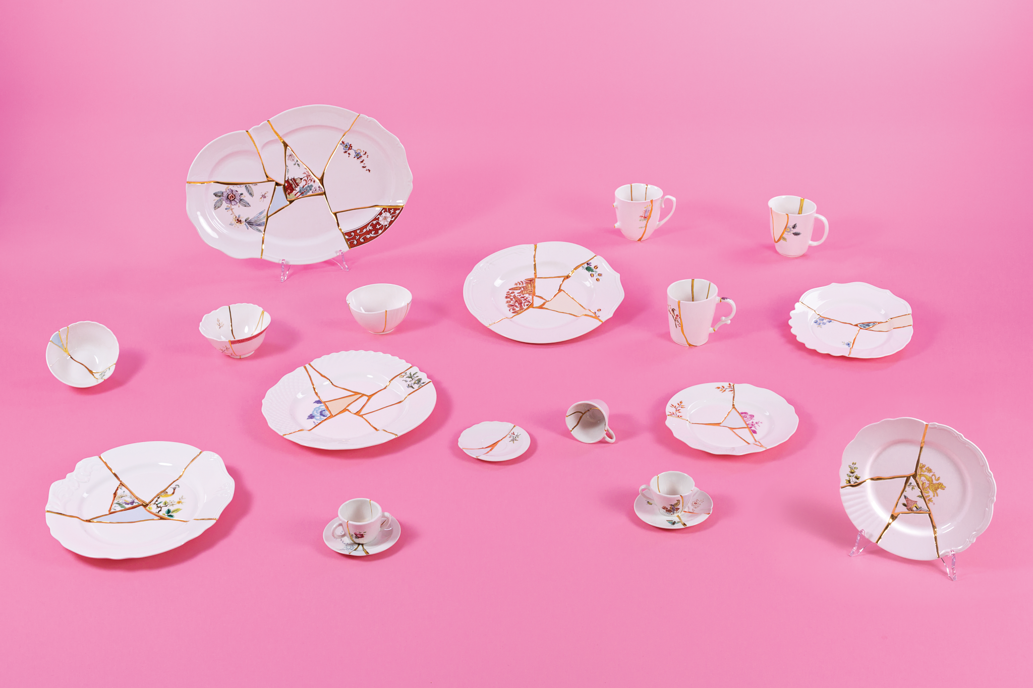 Kintsugi Dessertteller für stilvolle Tischdekoration