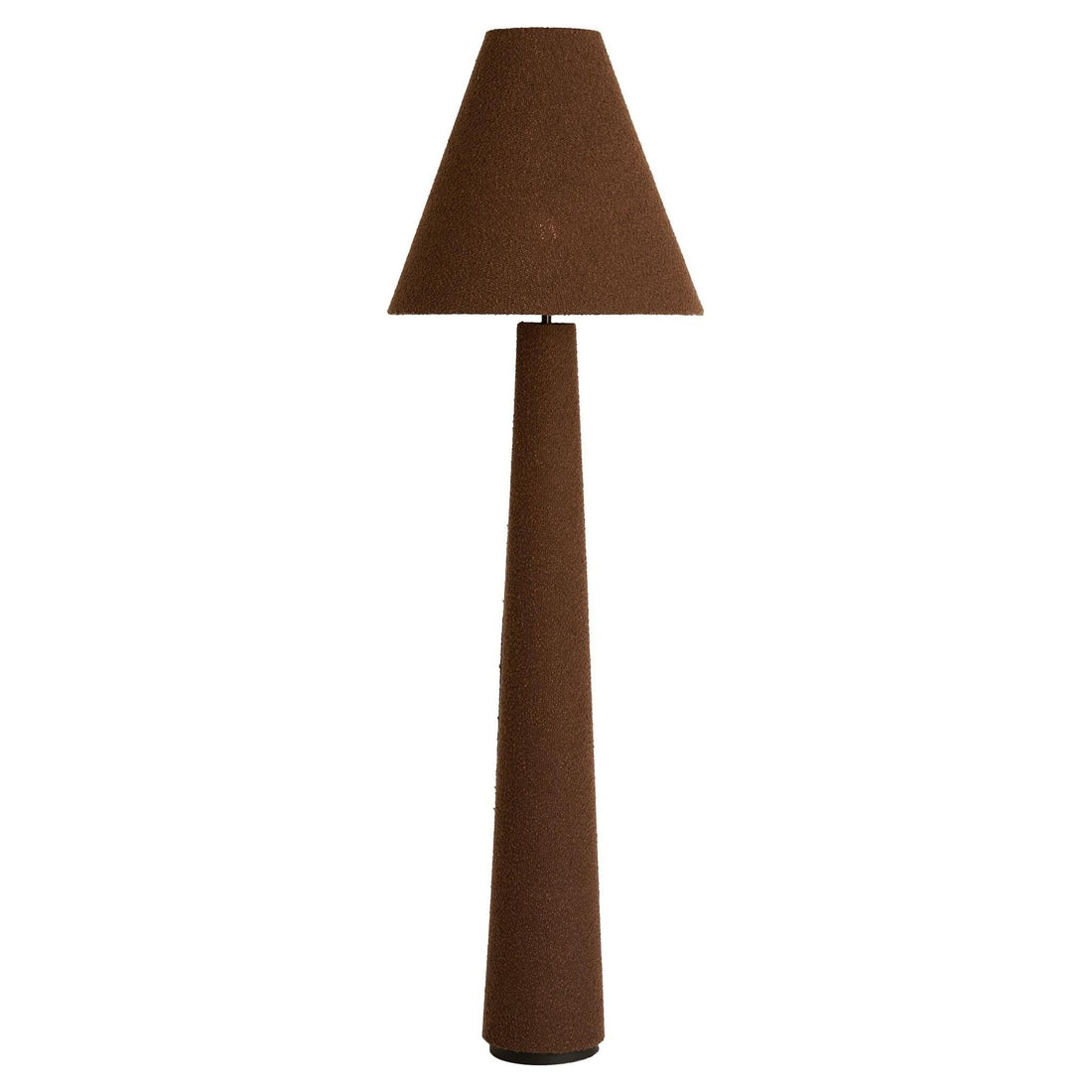 Wohnzimmer mit Stehleuchte Ø50x168 cm DEVIA bouclé braun