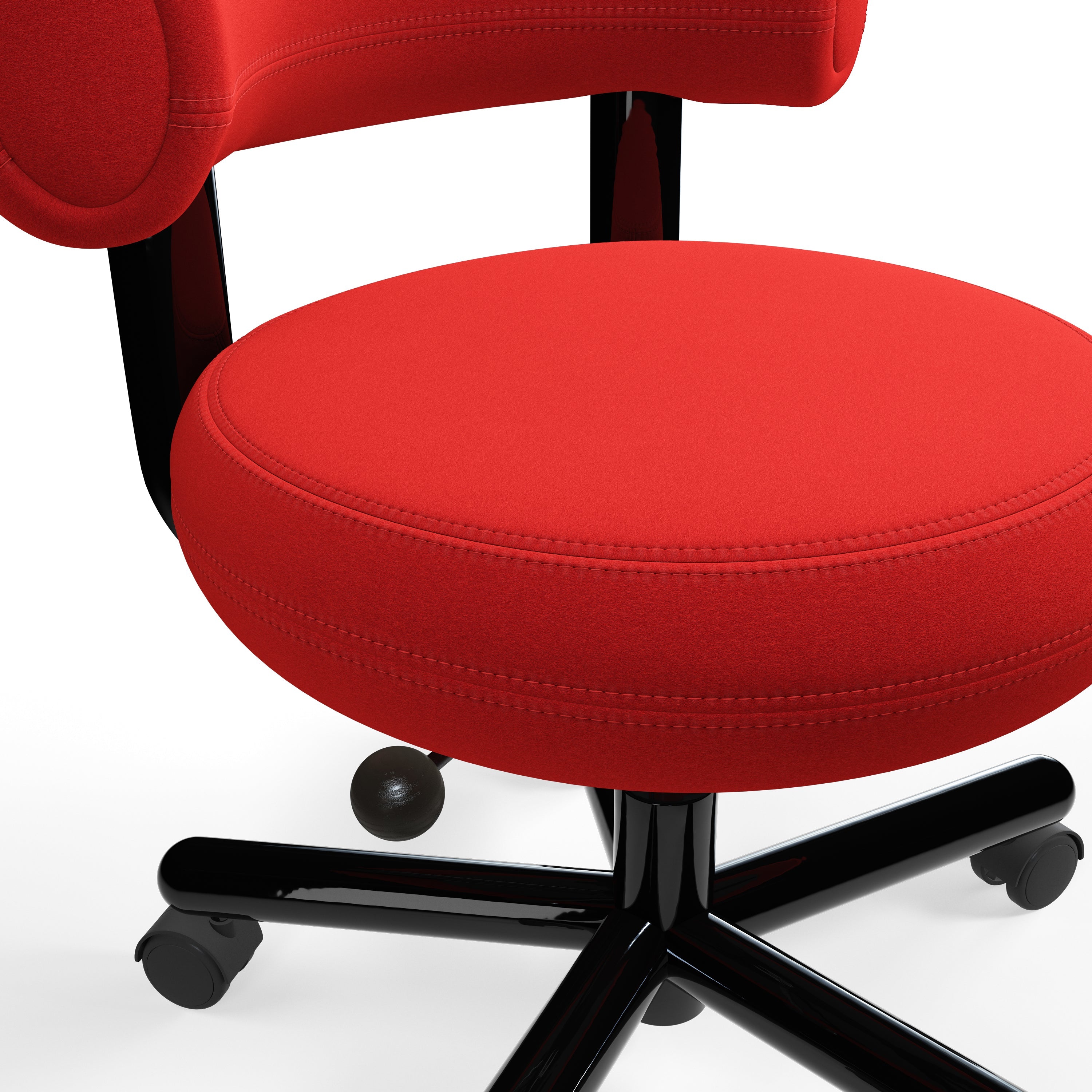 Fat Work Chair – Orange Red Stoff (Kvadrat Hero 2) von Tom Dixon
