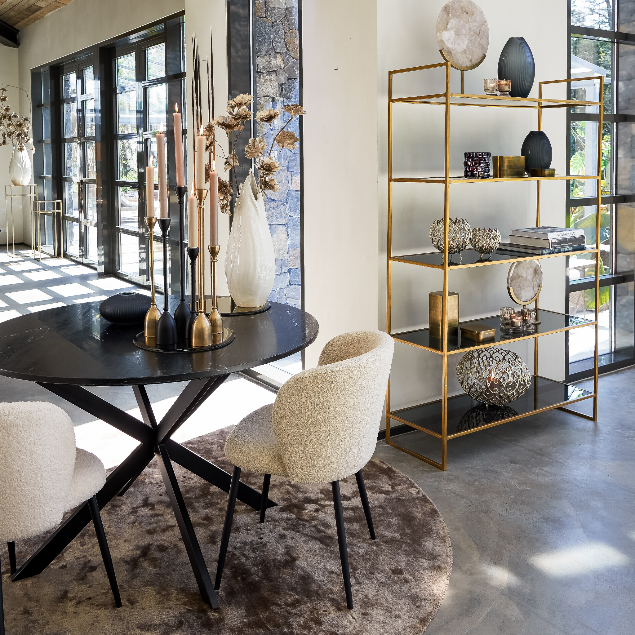 Teddy-Stoff ELYNA Stuhl von Light & Living