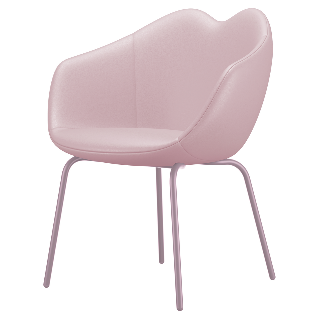 Designstuhl in Pink von Qeeboo mit charakteristischer Lippenform