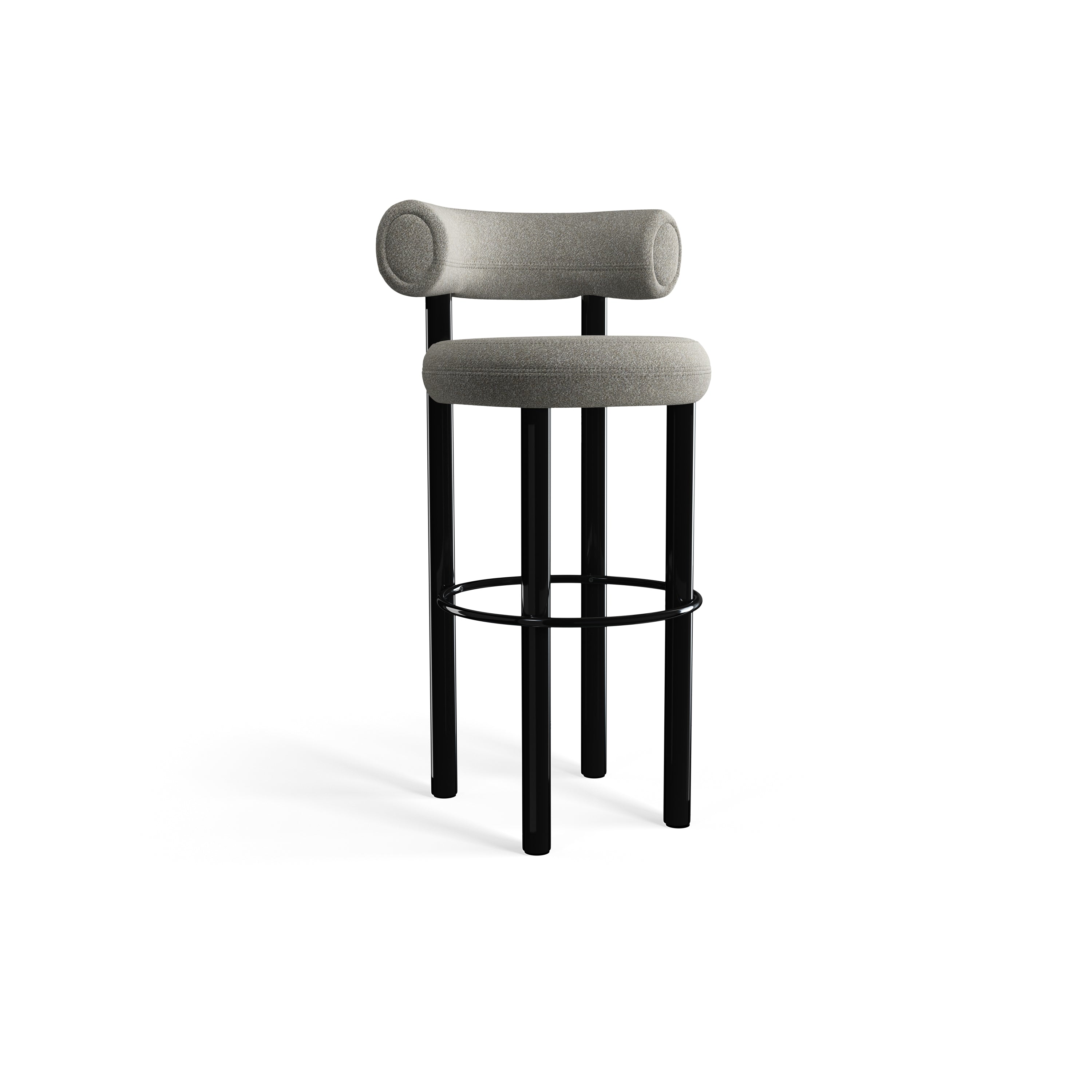 Fat 75cm Bar Stool – Bouclé Alpine Clay