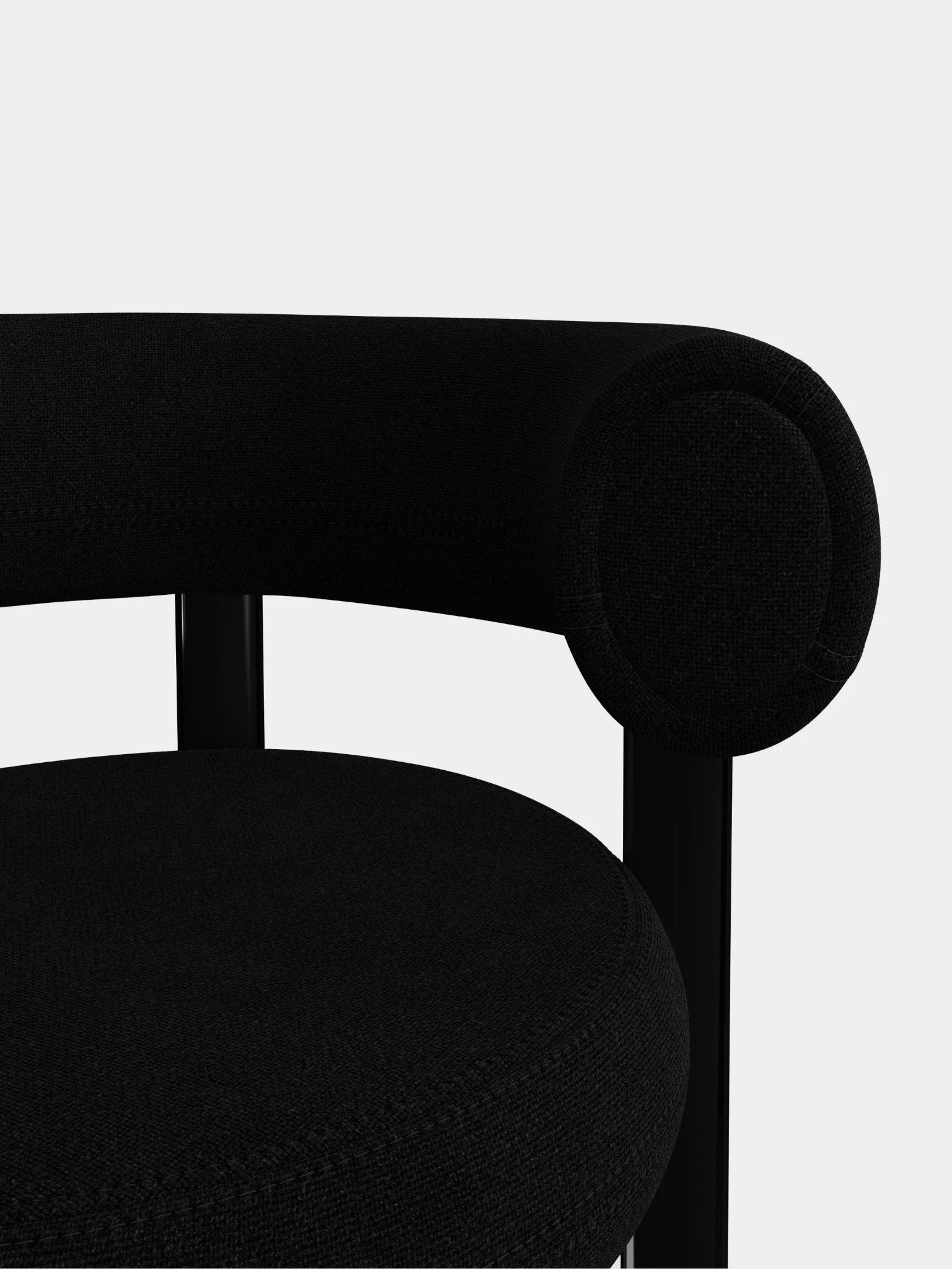 Schwarze Möbel für Designerwohnung