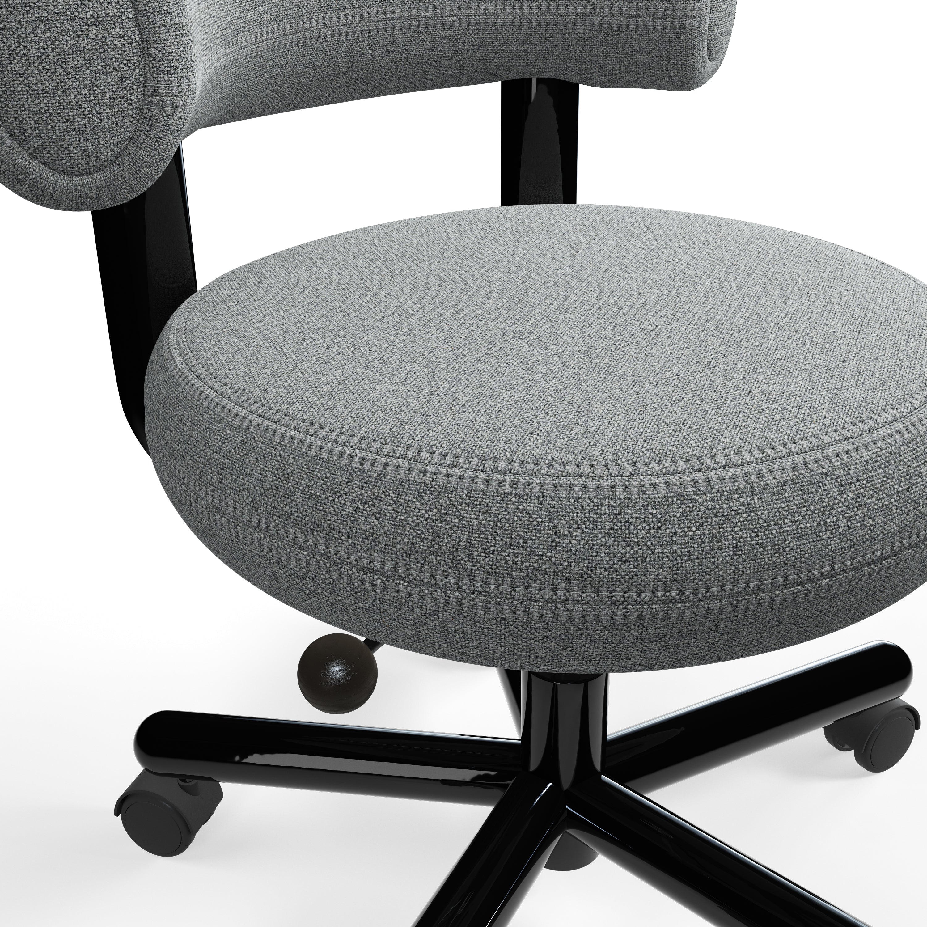 Fat Work Chair – Mid Grey fabric (Kvadrat Hallingdal 65)