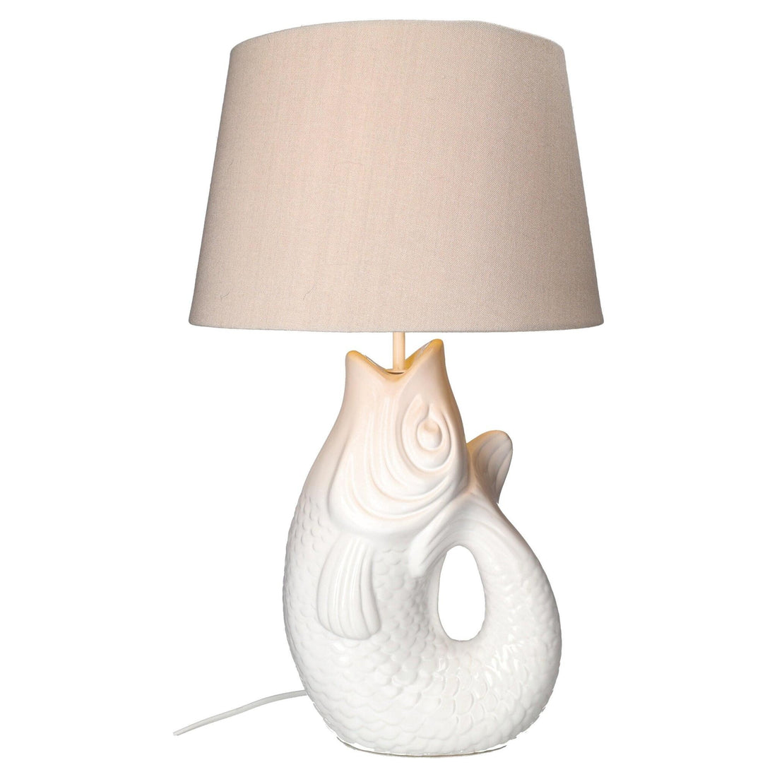 Wohnaccessoire Monsieur Carafon Fisch Lampe L Steingut