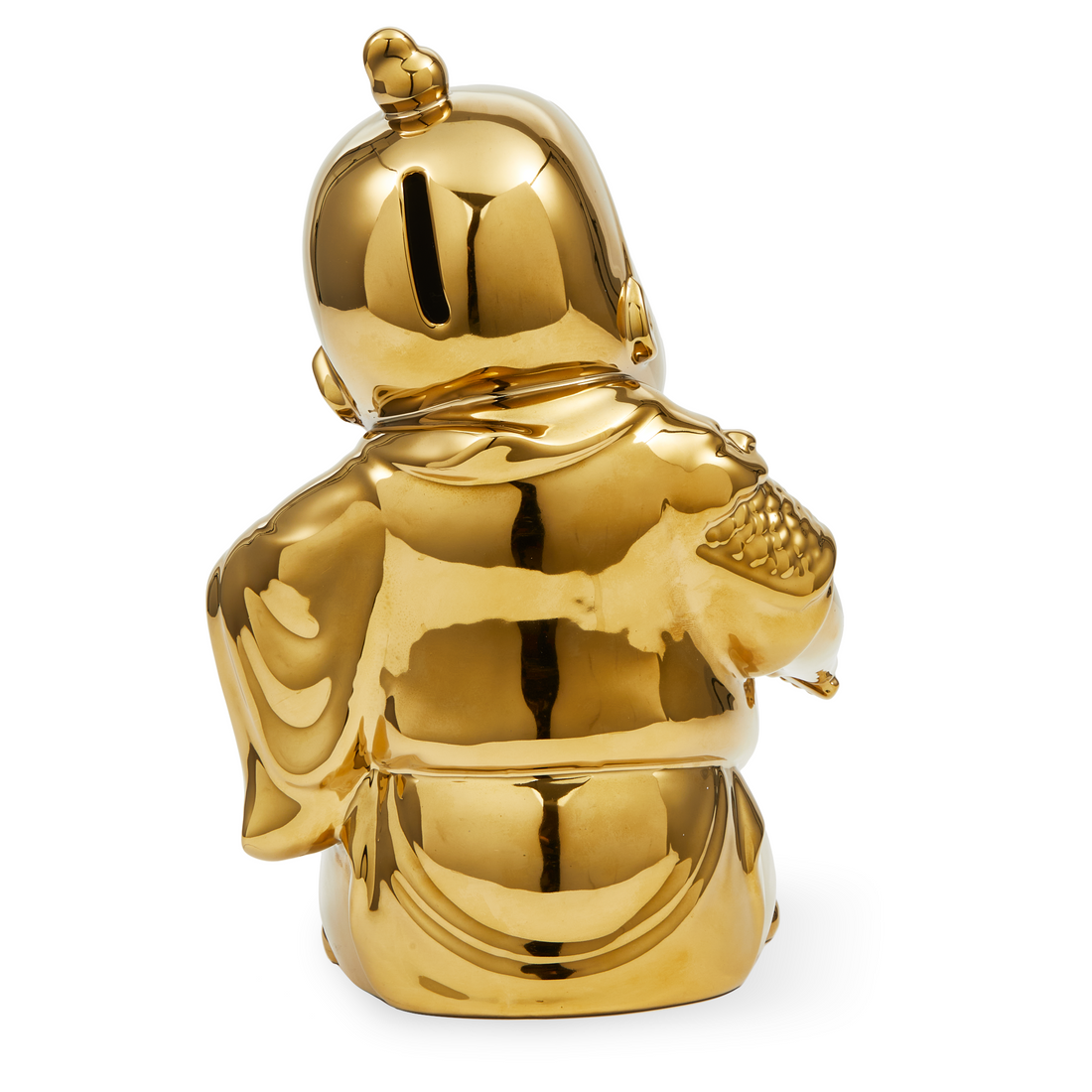 Goldene Spardose im chinesischen Krieger-Design