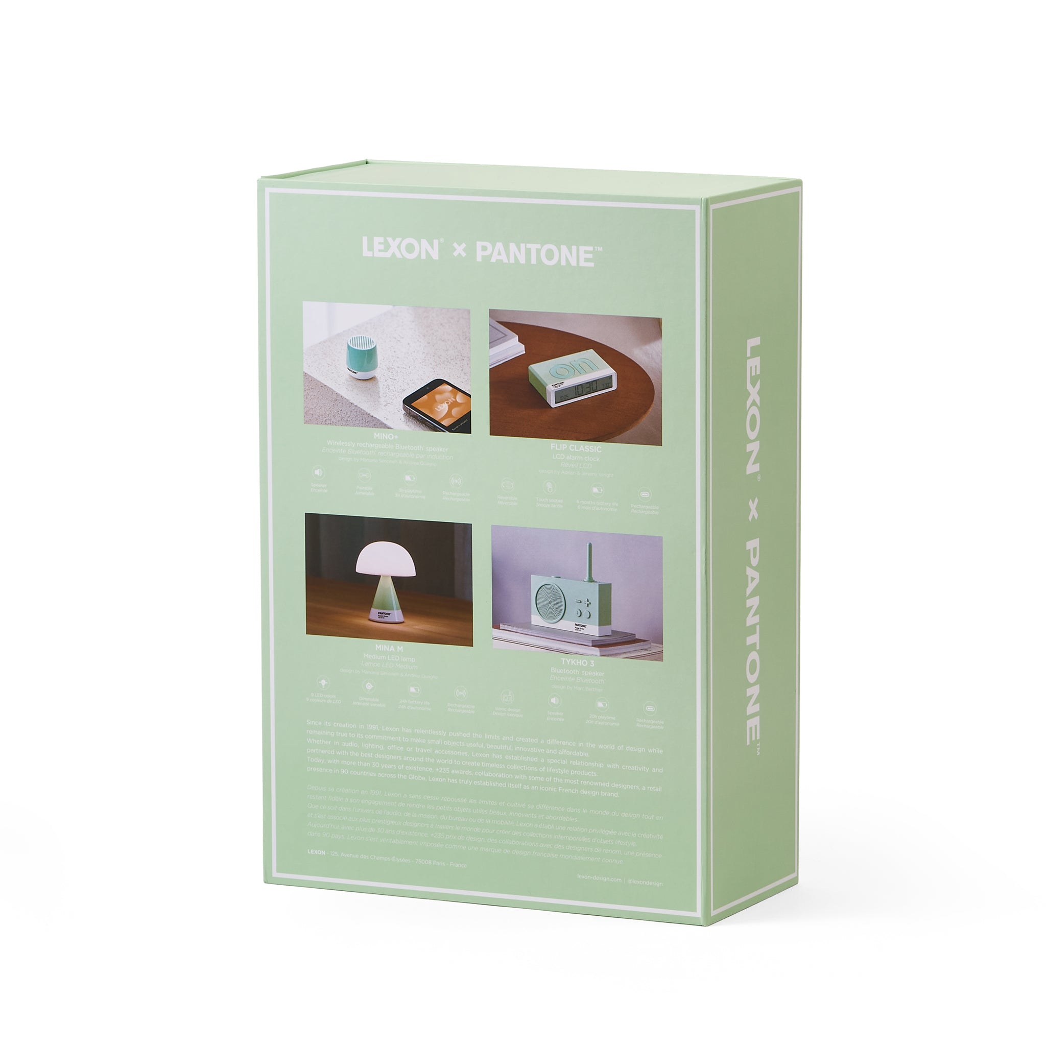 Geschenkset Lexon x Pantone pastel Green